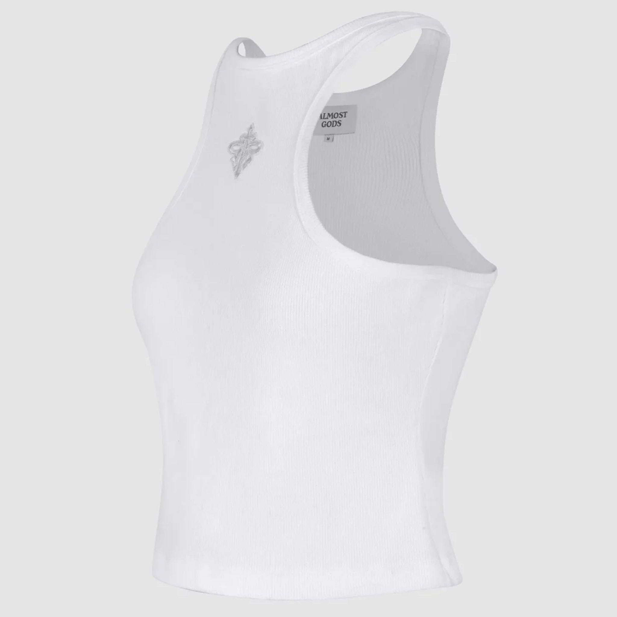 Almost Gods Alpha Cross Ribbed Tank Top (White)