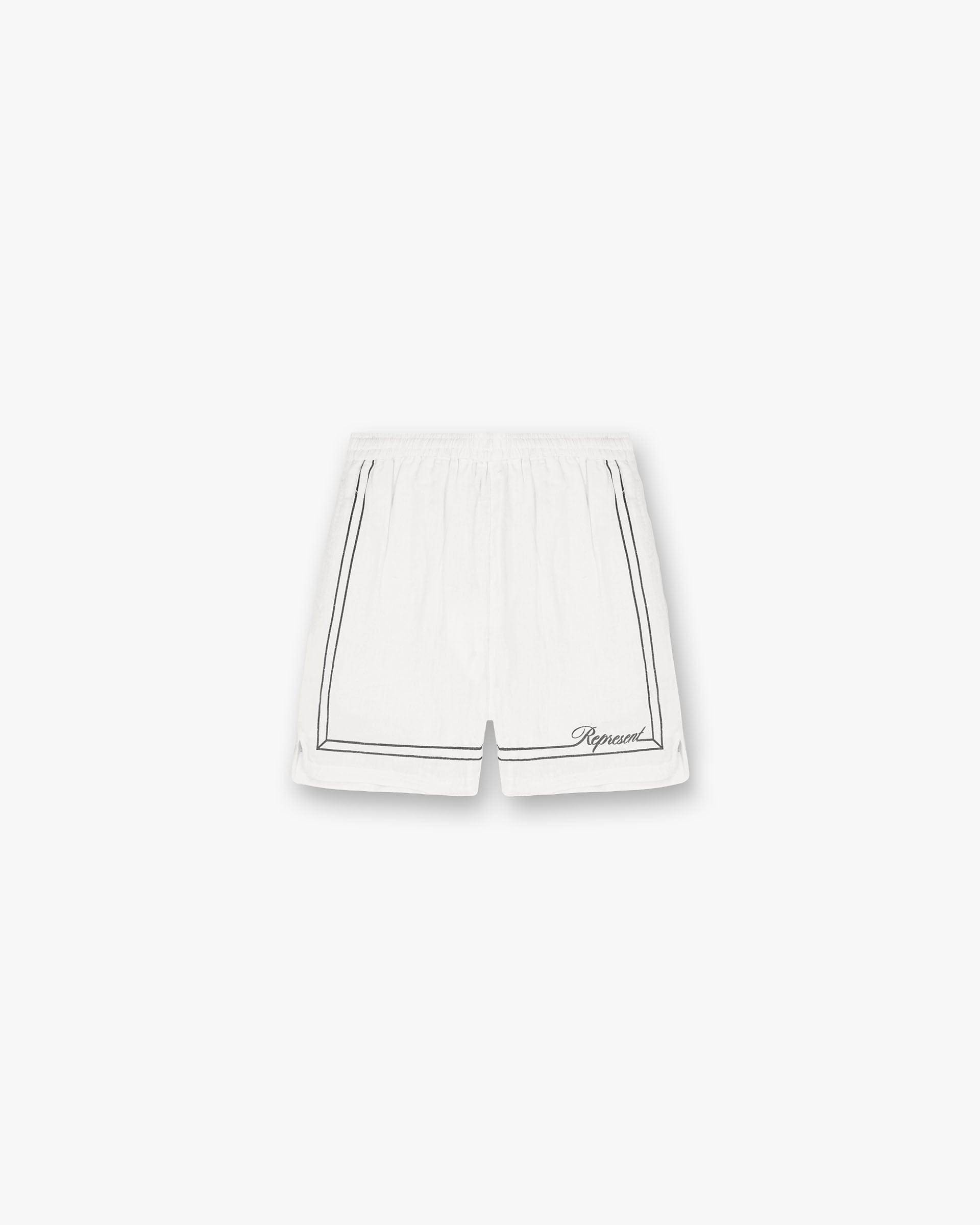 SC25 Border Short - Whisper White