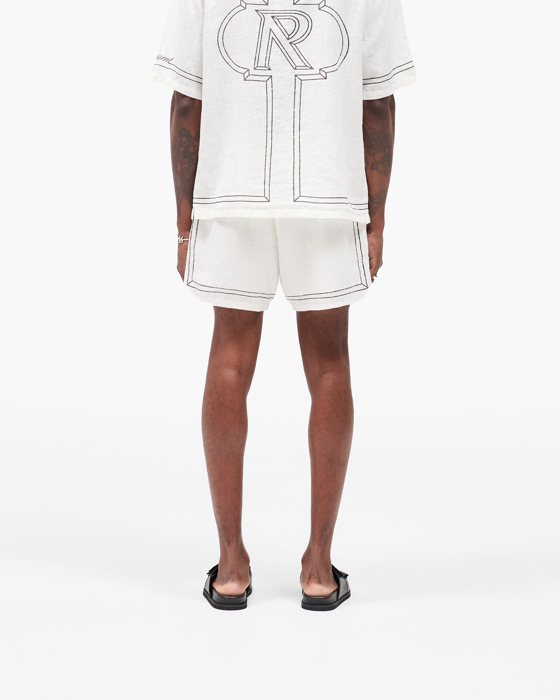 SC25 Border Short - Whisper White
