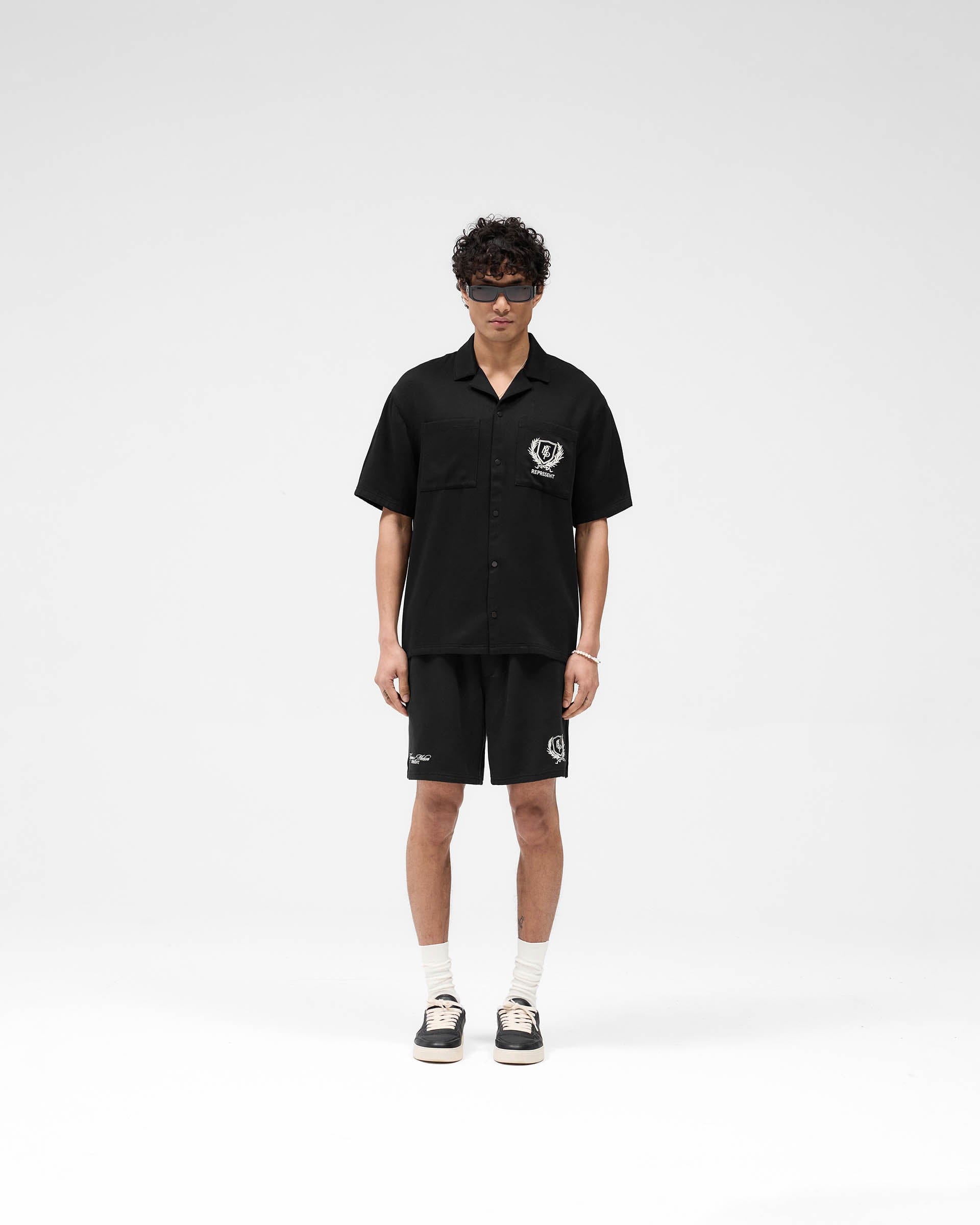 SS25 Represent Crest Short - Jet Black