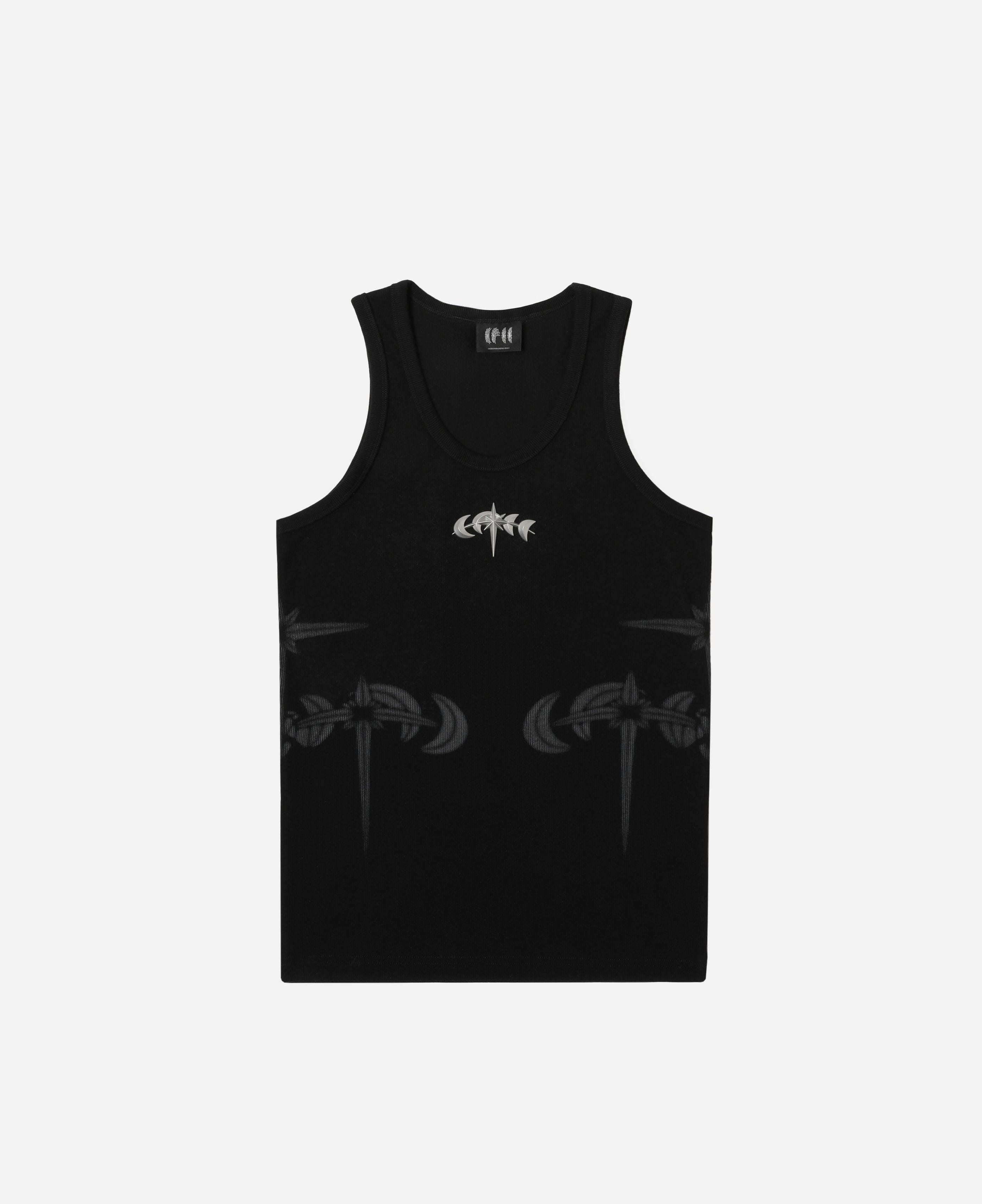 Theboyhasnopatience Luminous Dawn Astral Metal Logo Vest (Black)