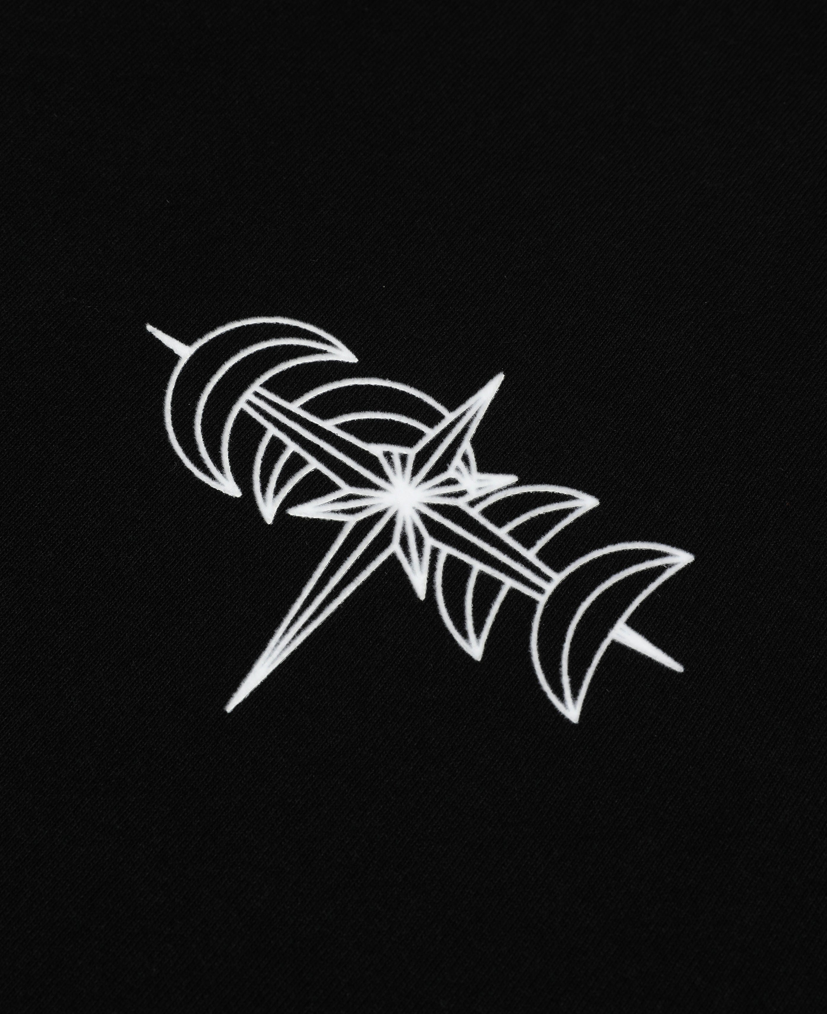 Theboyhasnopatience Luminous Dawn Specter Flocked T - Shirt (Black)