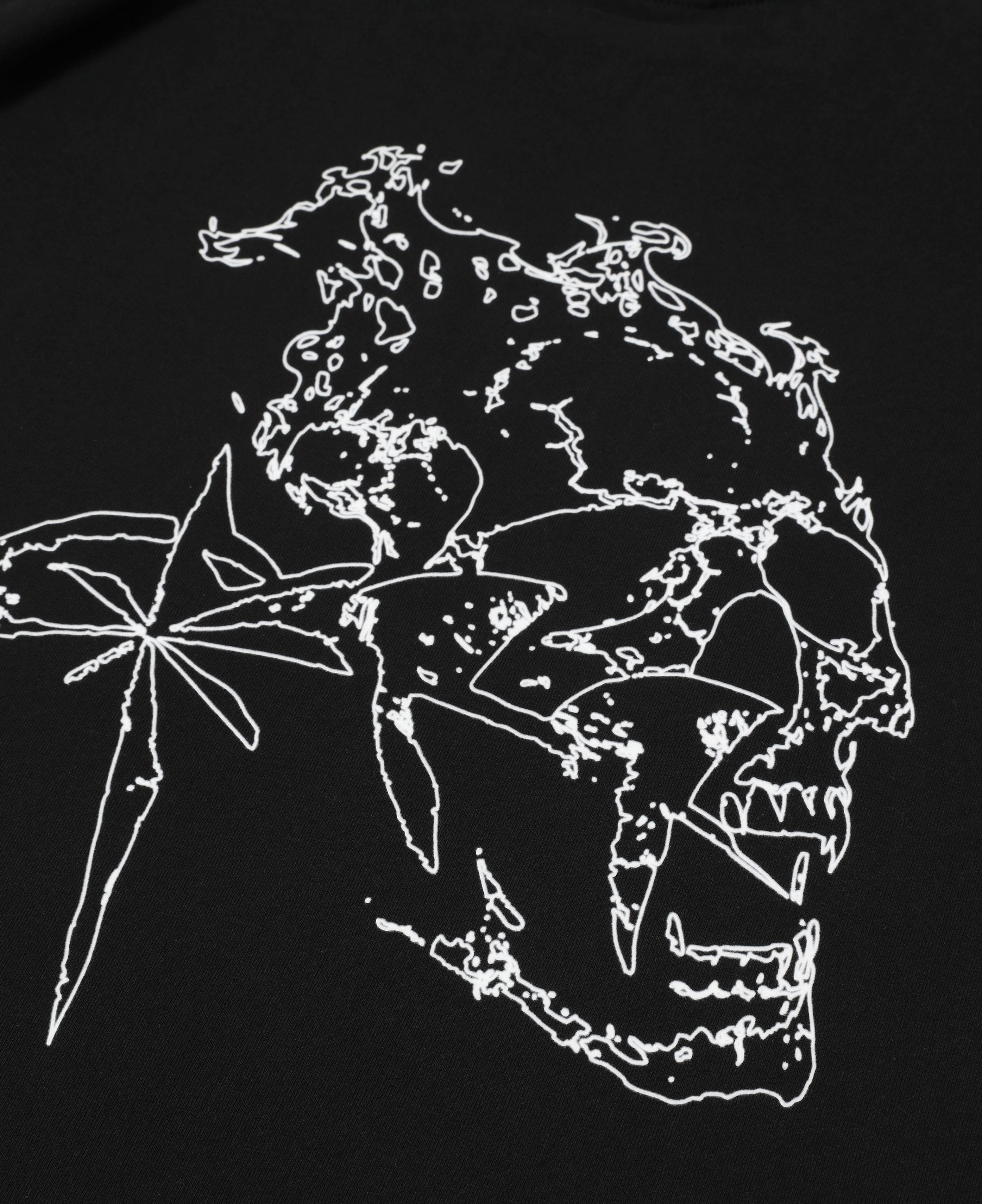 Theboyhasnopatience Luminous Dawn Specter Flocked T - Shirt (Black)