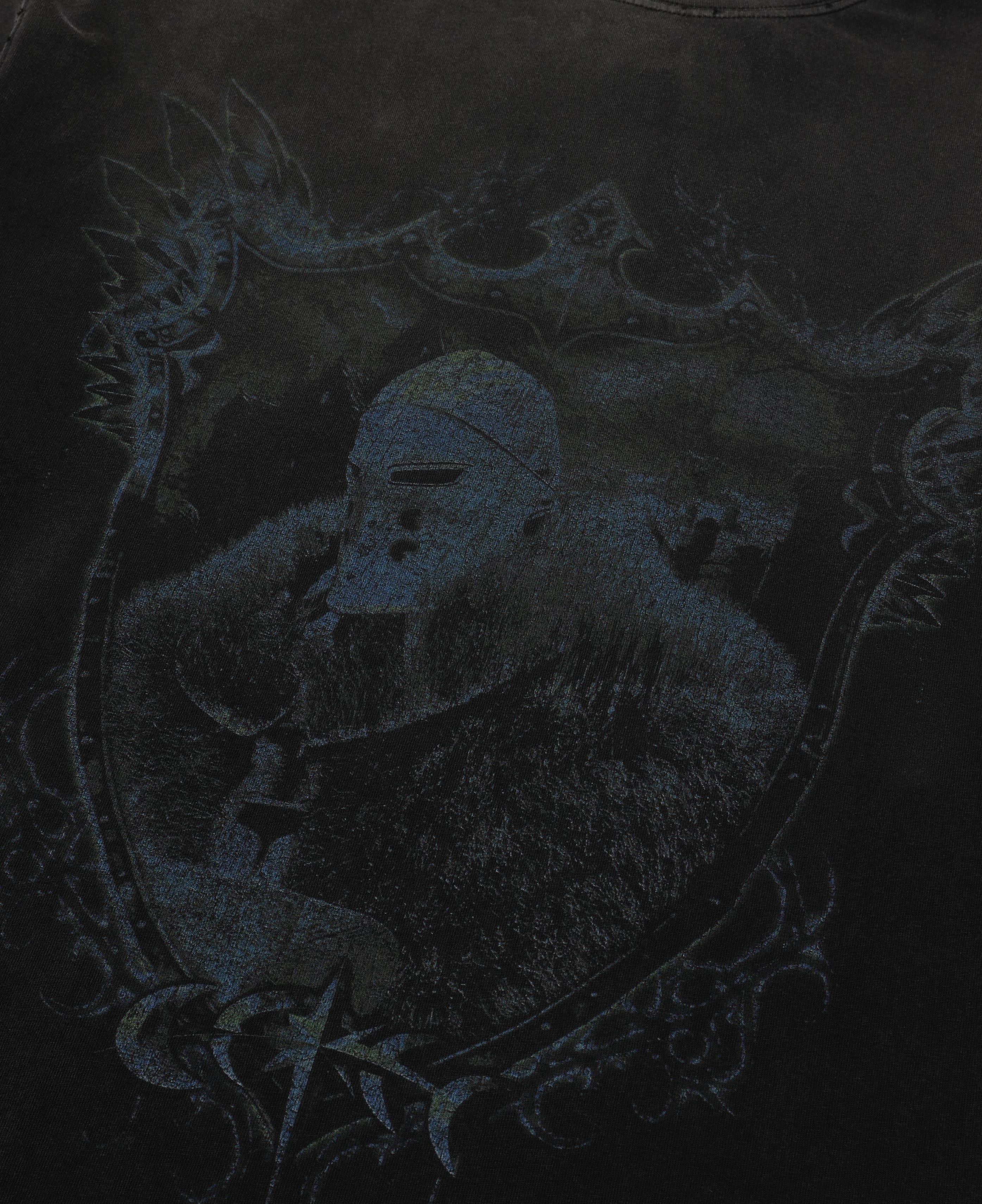Theboyhasnopatience Luminous Dawn Astral Knight Destroyed T - Shirt (Black)