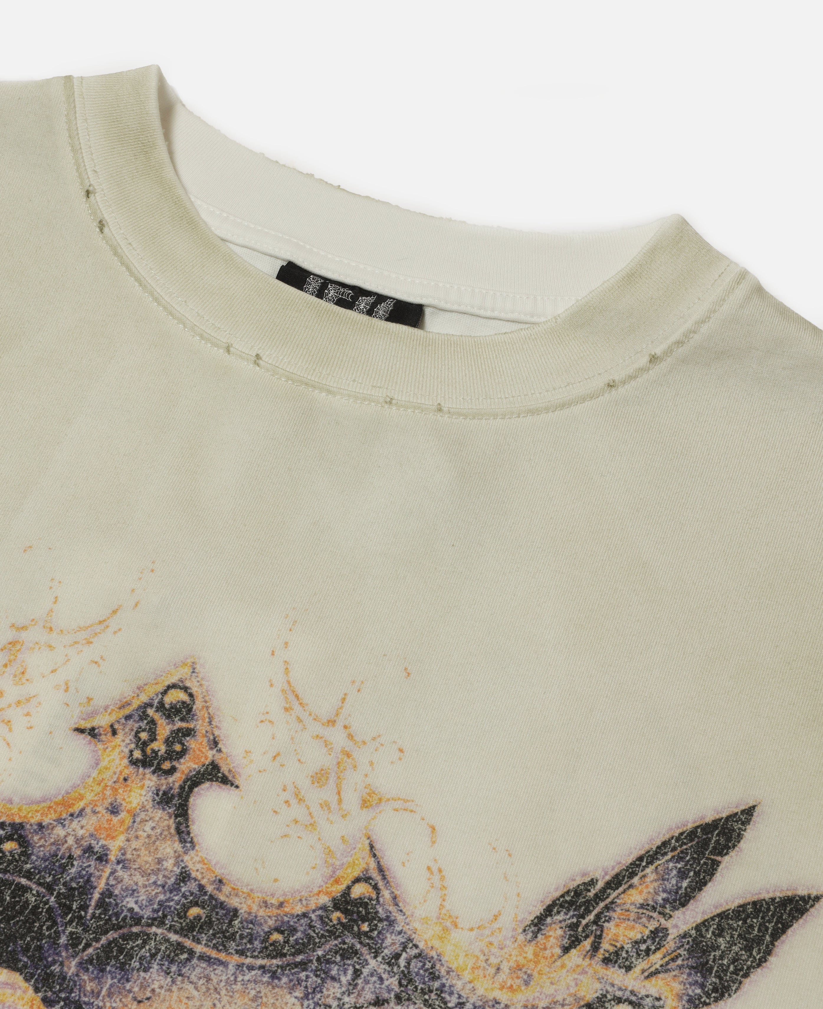 Theboyhasnopatience Luminous Dawn Astral Knight Destroyed T - Shirt (White)