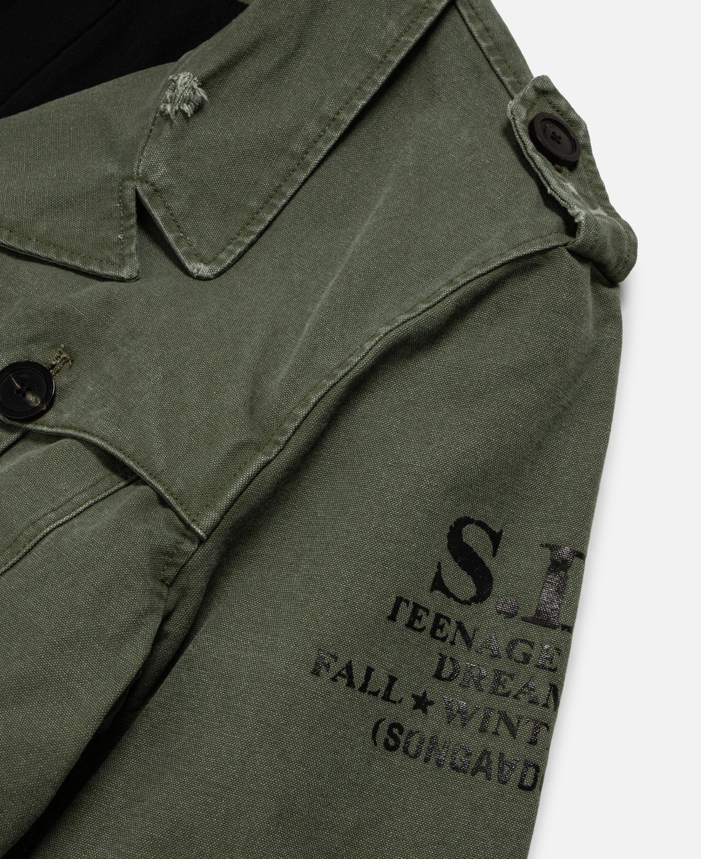 Songaadon Green Ripped Jacket (Green)
