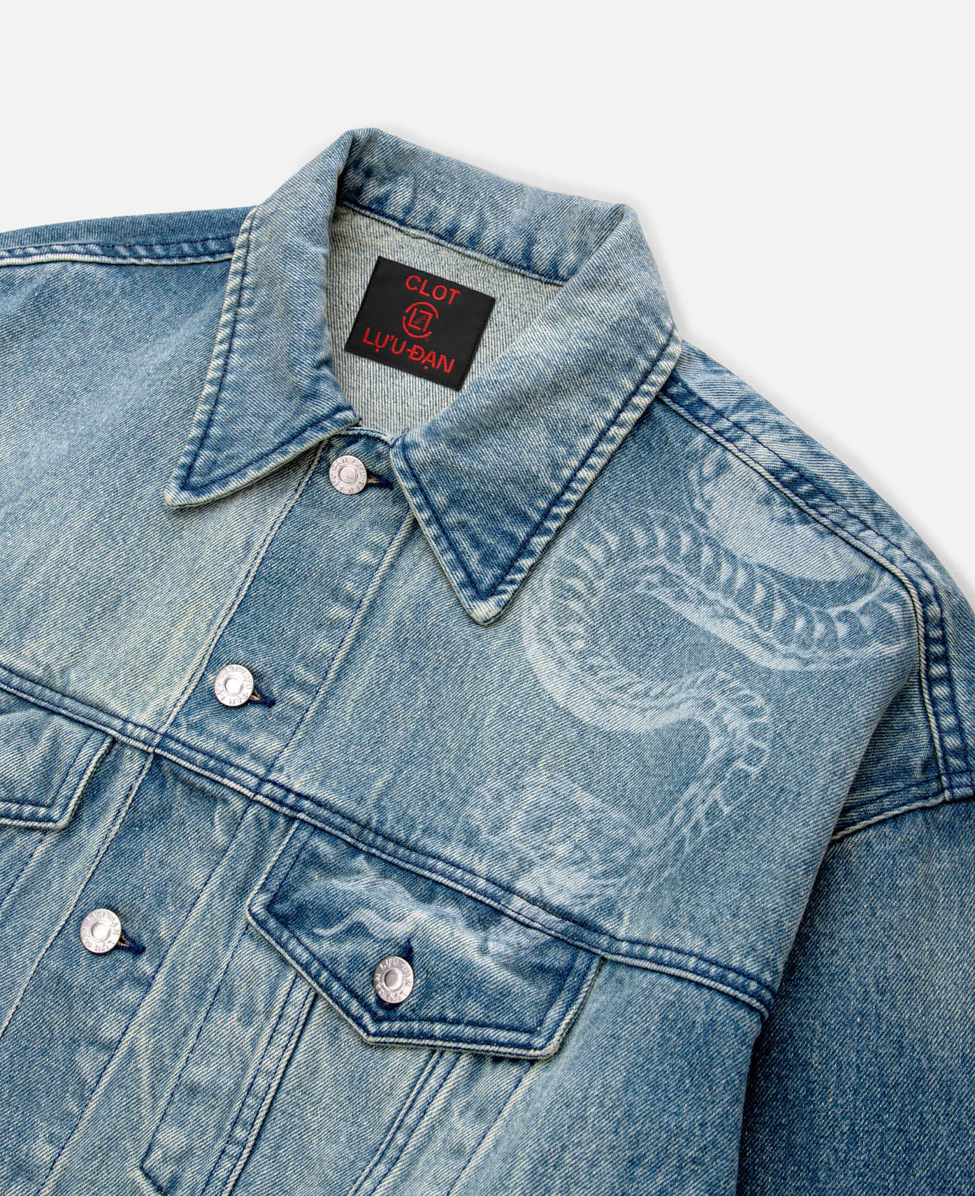 CLOT x LỰU ĐẠN Washed Denim Jacket (Blue)