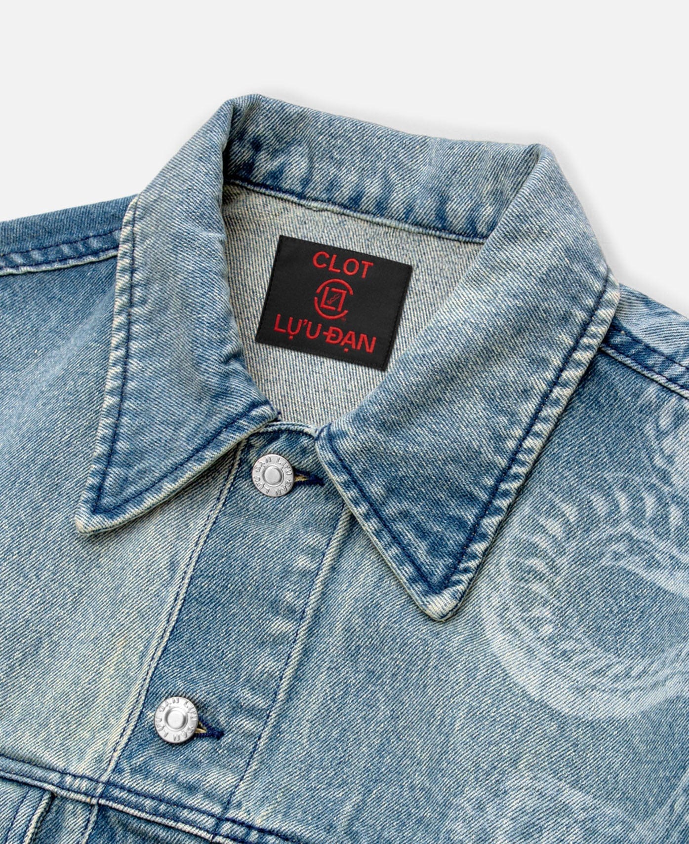 CLOT x LỰU ĐẠN Washed Denim Jacket (Blue)