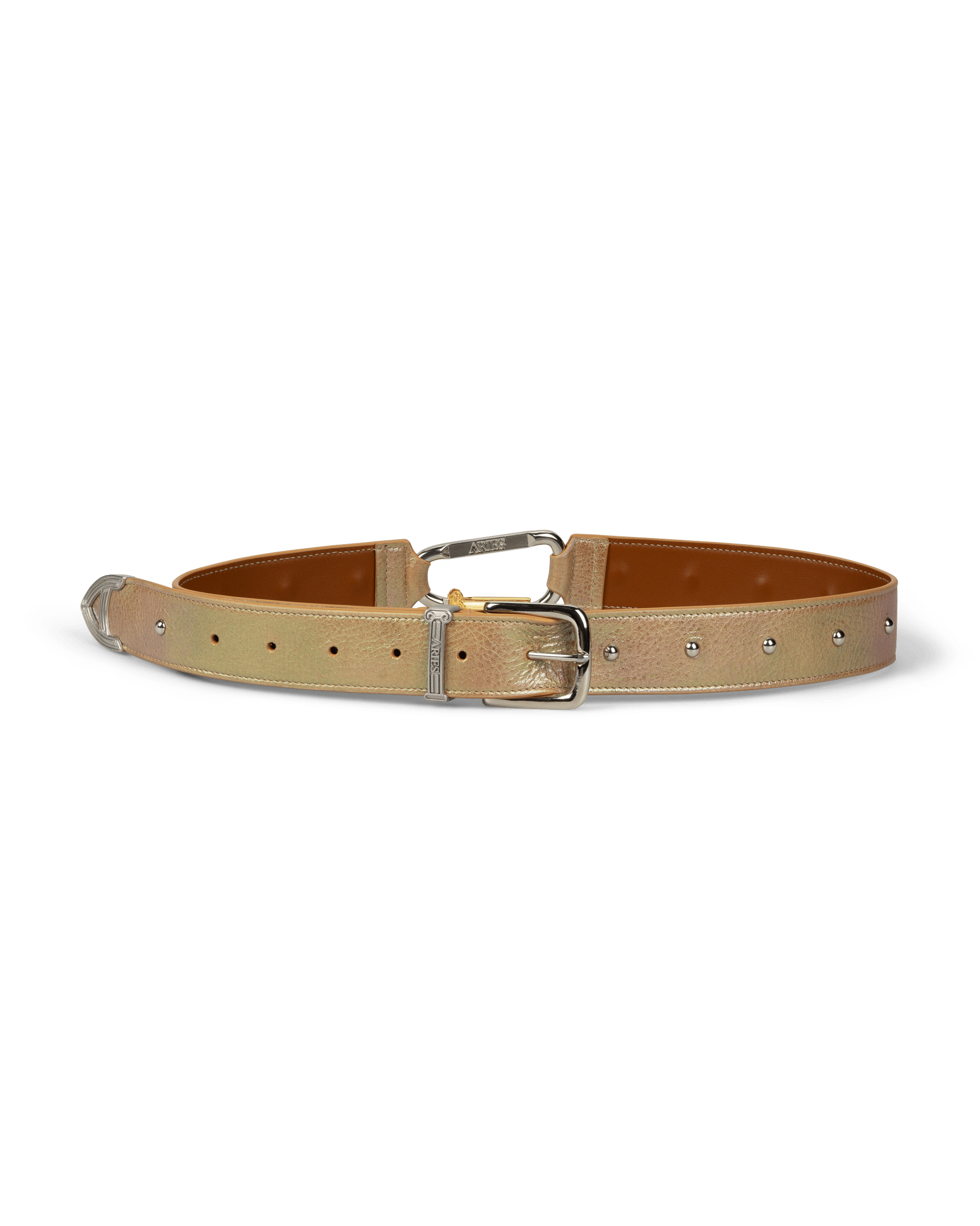 Pearl Leather Studded Mazzo Belt