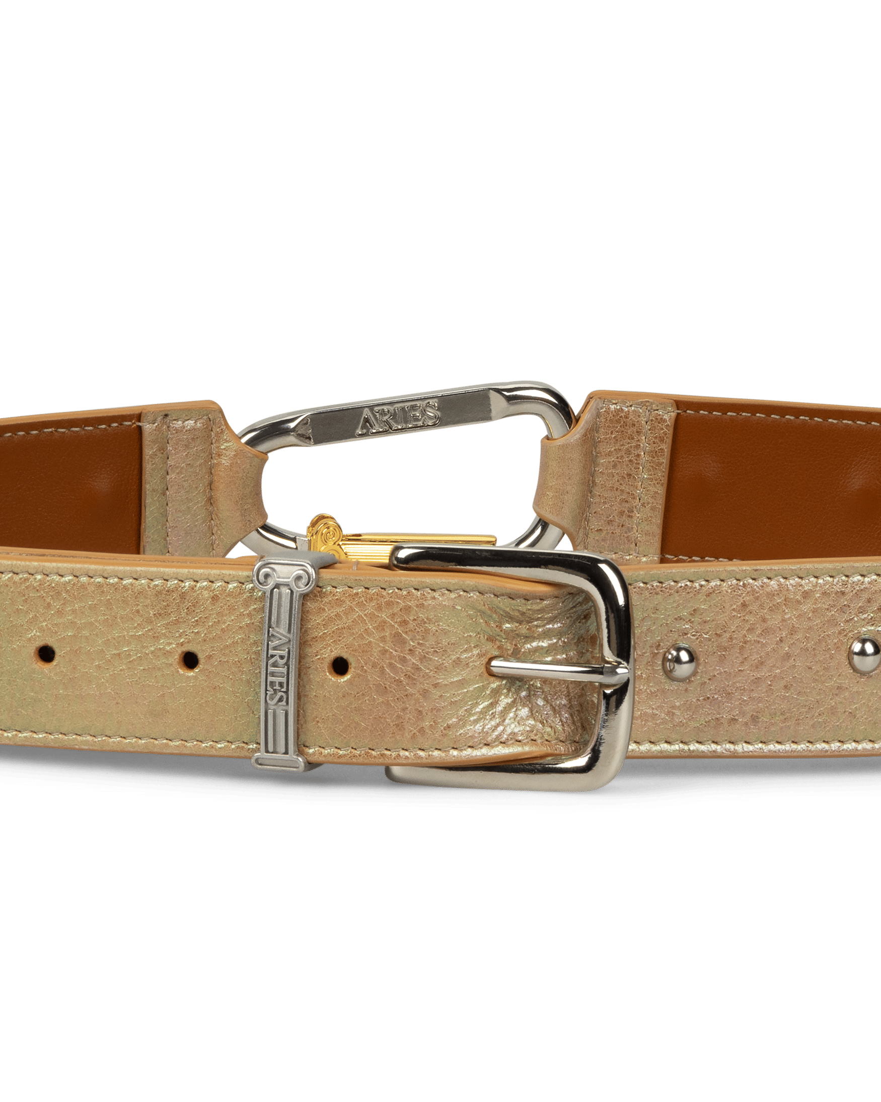 Pearl Leather Studded Mazzo Belt