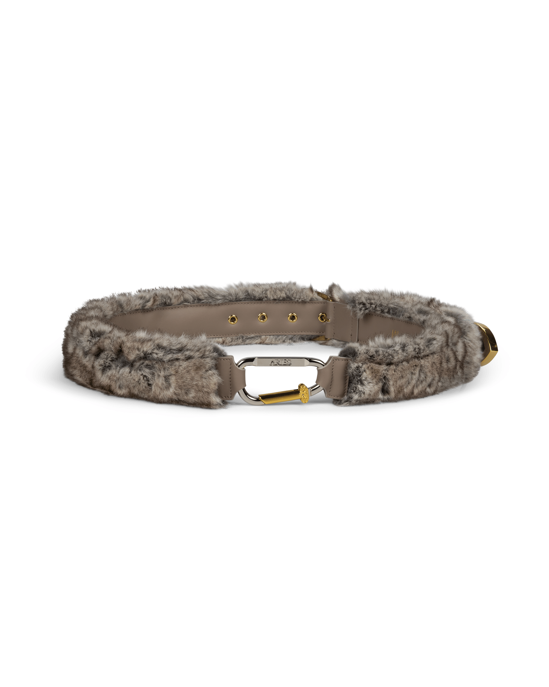 Aries Arise Faux Chinchilla Mazzo Belt