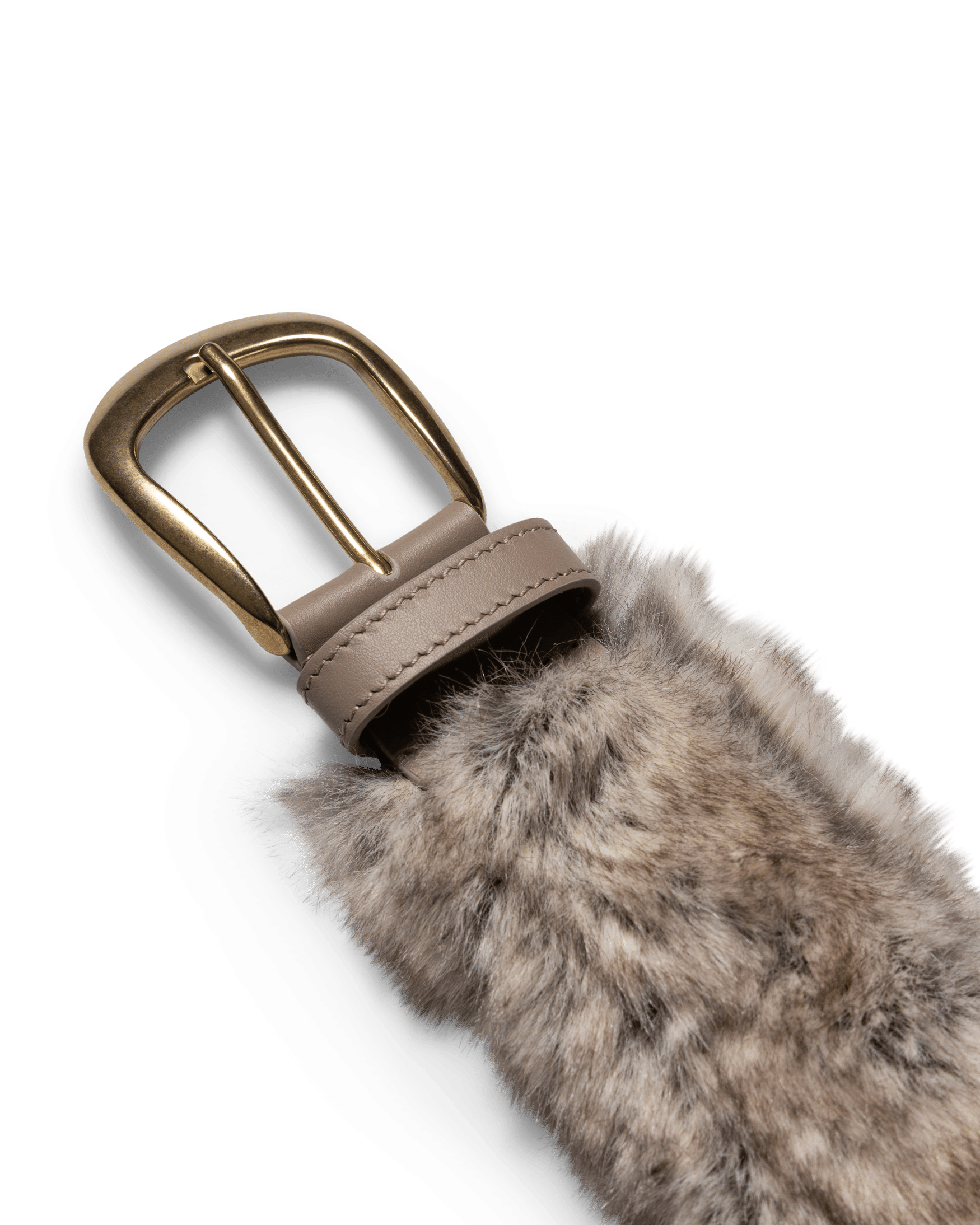 Aries Arise Faux Chinchilla Mazzo Belt