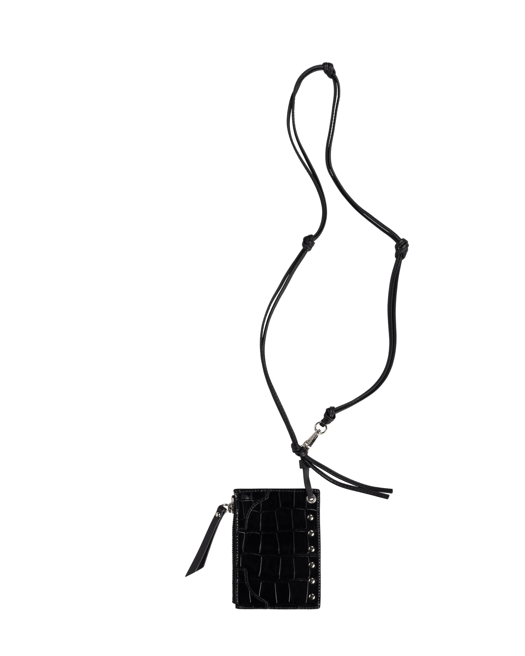 Aries Arise Croc Studded Card Holder