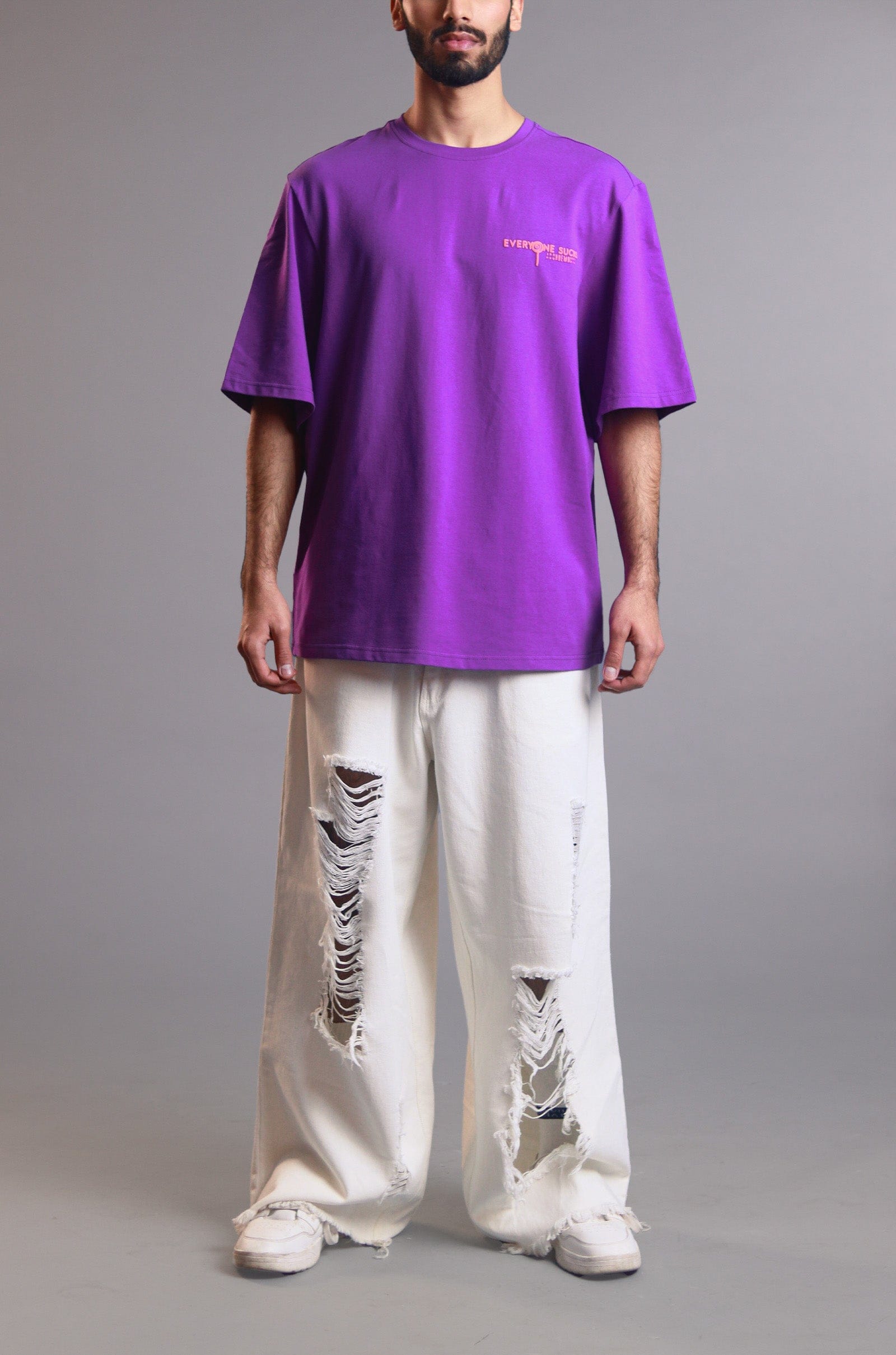 Purple Everyone Sucks' T - shirt (Purple)