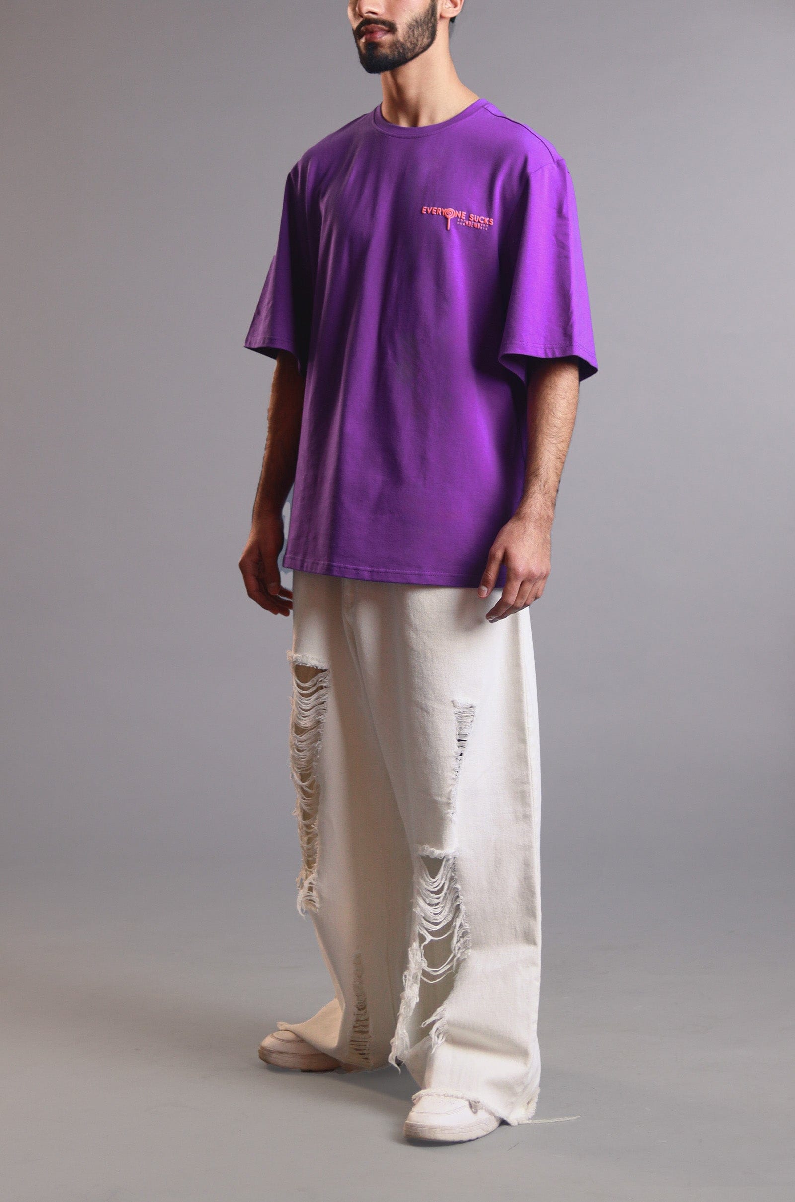 Purple Everyone Sucks' T - shirt (Purple)