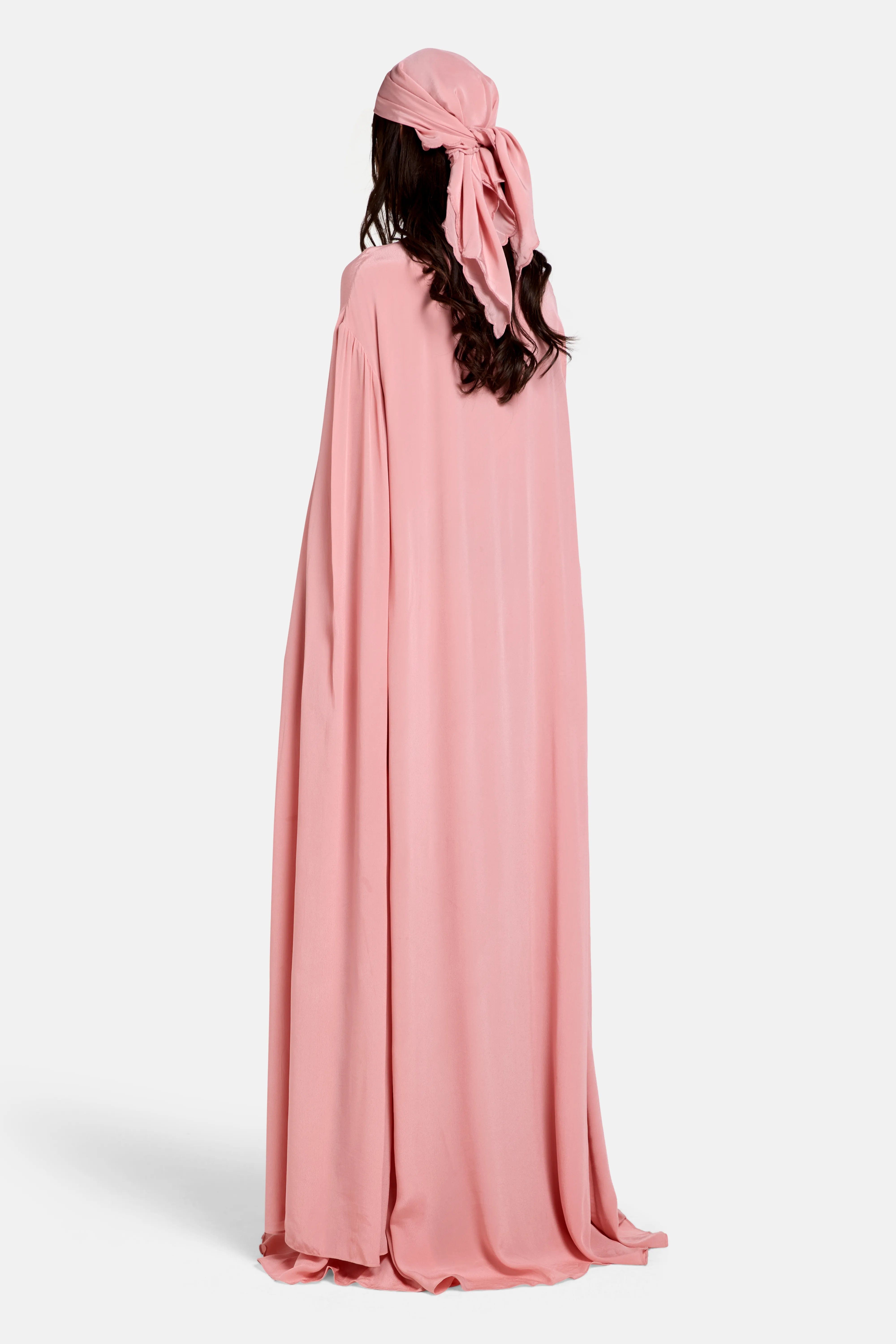Hemant & Nandita Cape Sleeves Kaftan in Pink