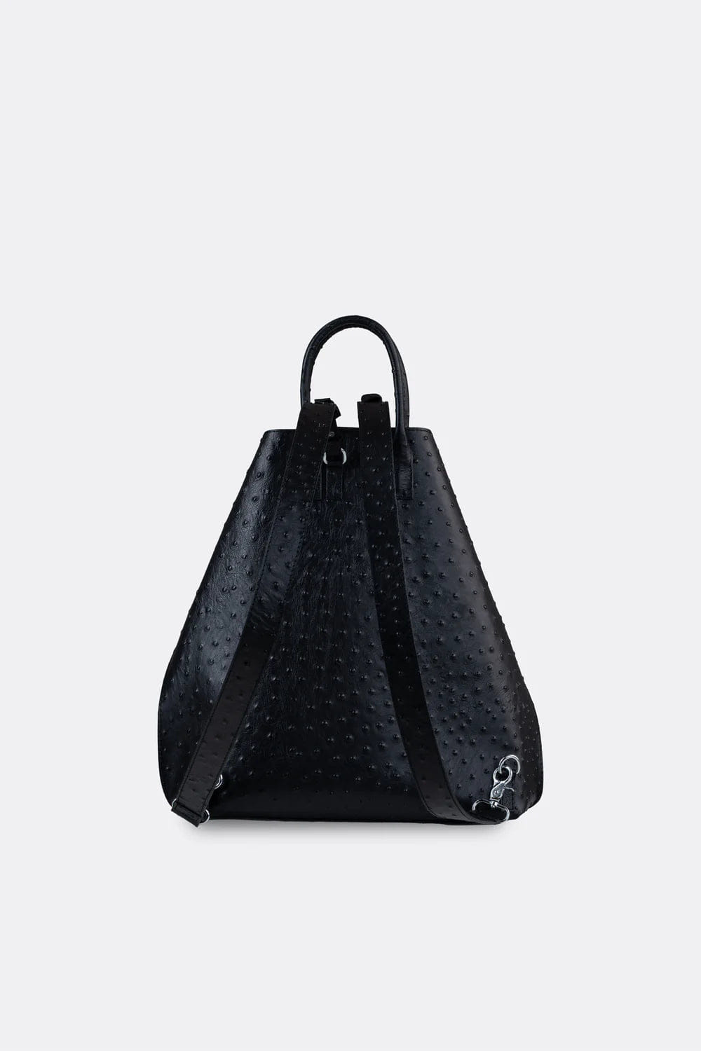 Aesthetic Pleasure Closer Embossed Ostrich Leather Backpack in Black