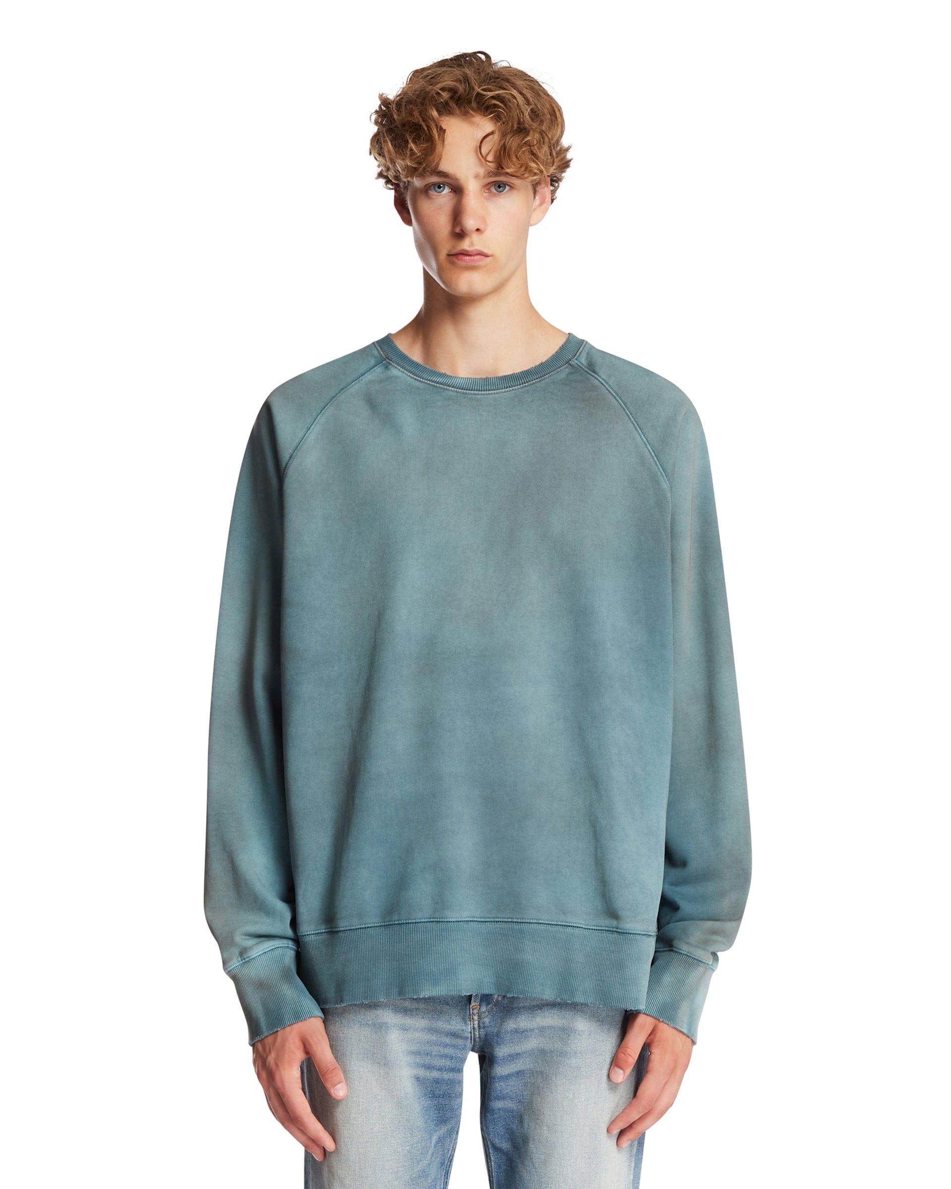 ANTIK DENIM Felpa In Cotone Blu