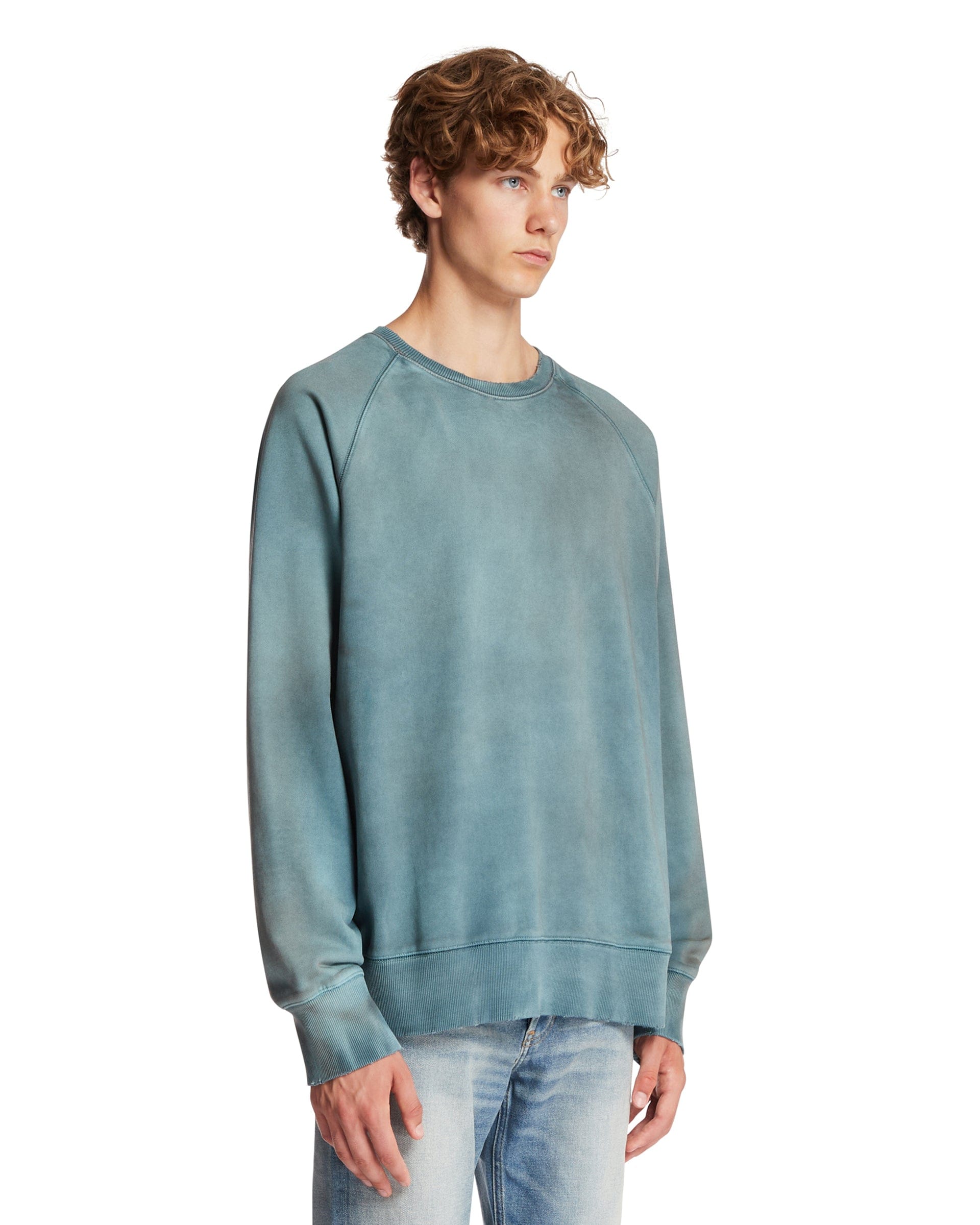 ANTIK DENIM Felpa In Cotone Blu