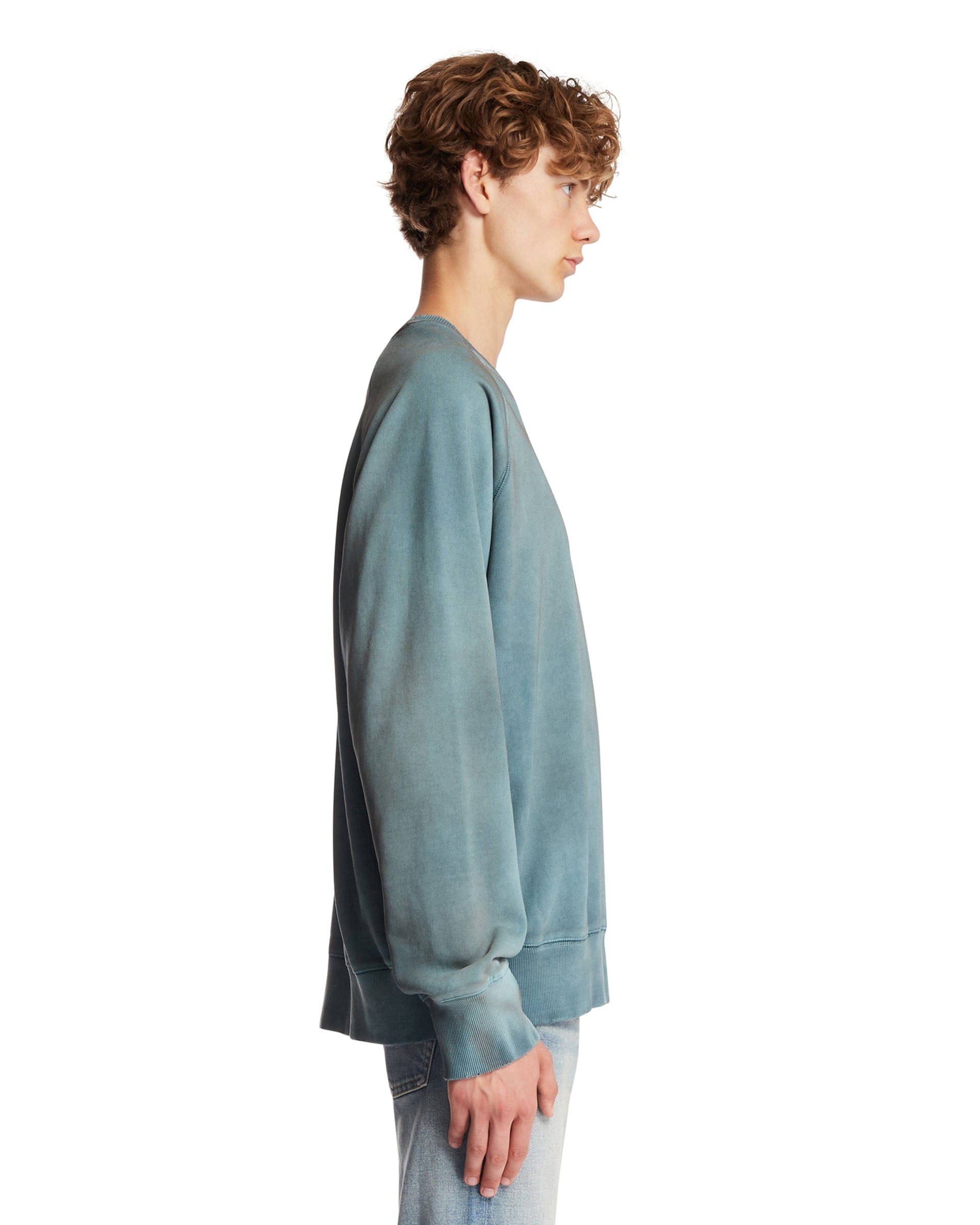 ANTIK DENIM Felpa In Cotone Blu