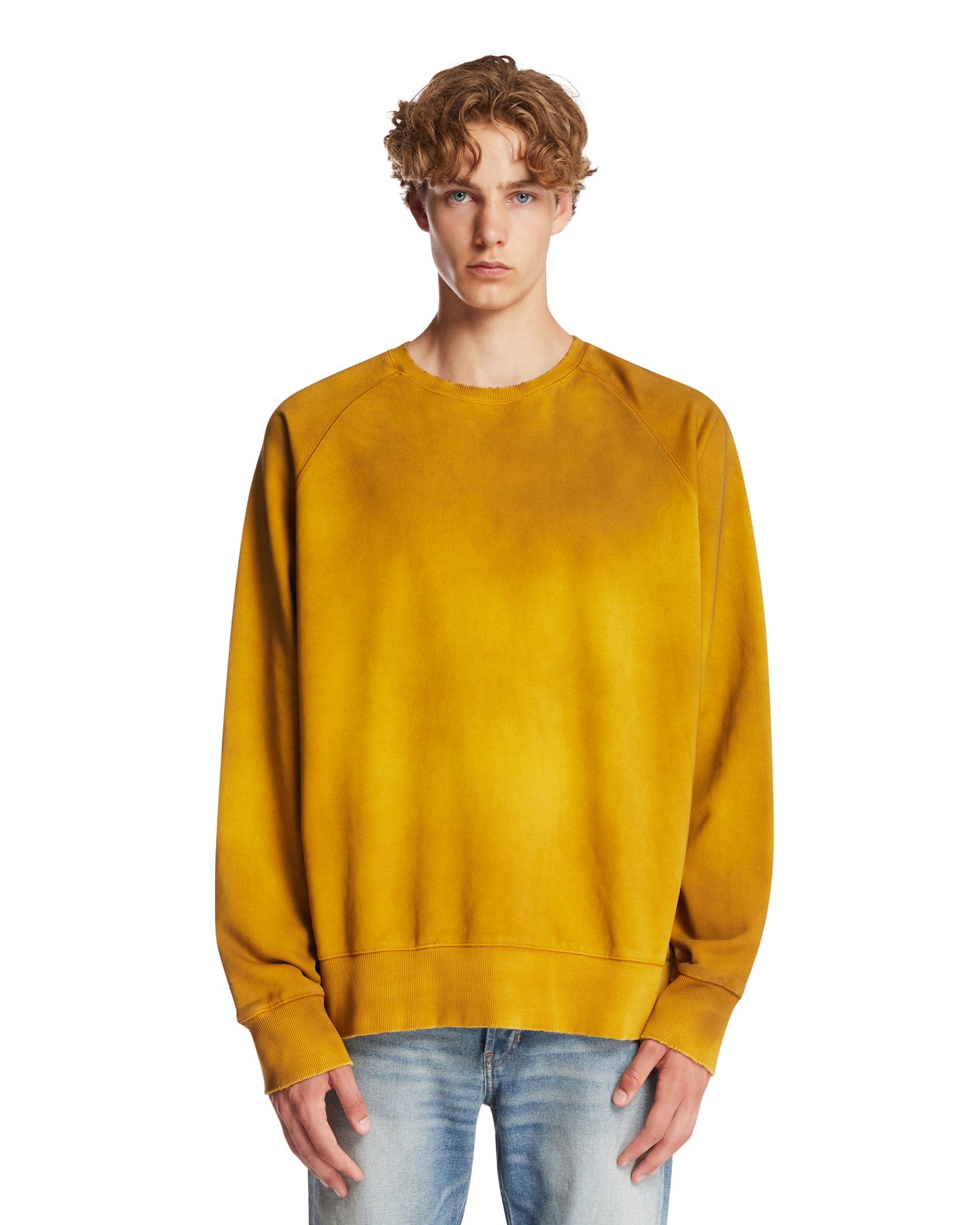 ANTIK DENIM Felpa In Cotone Gialla