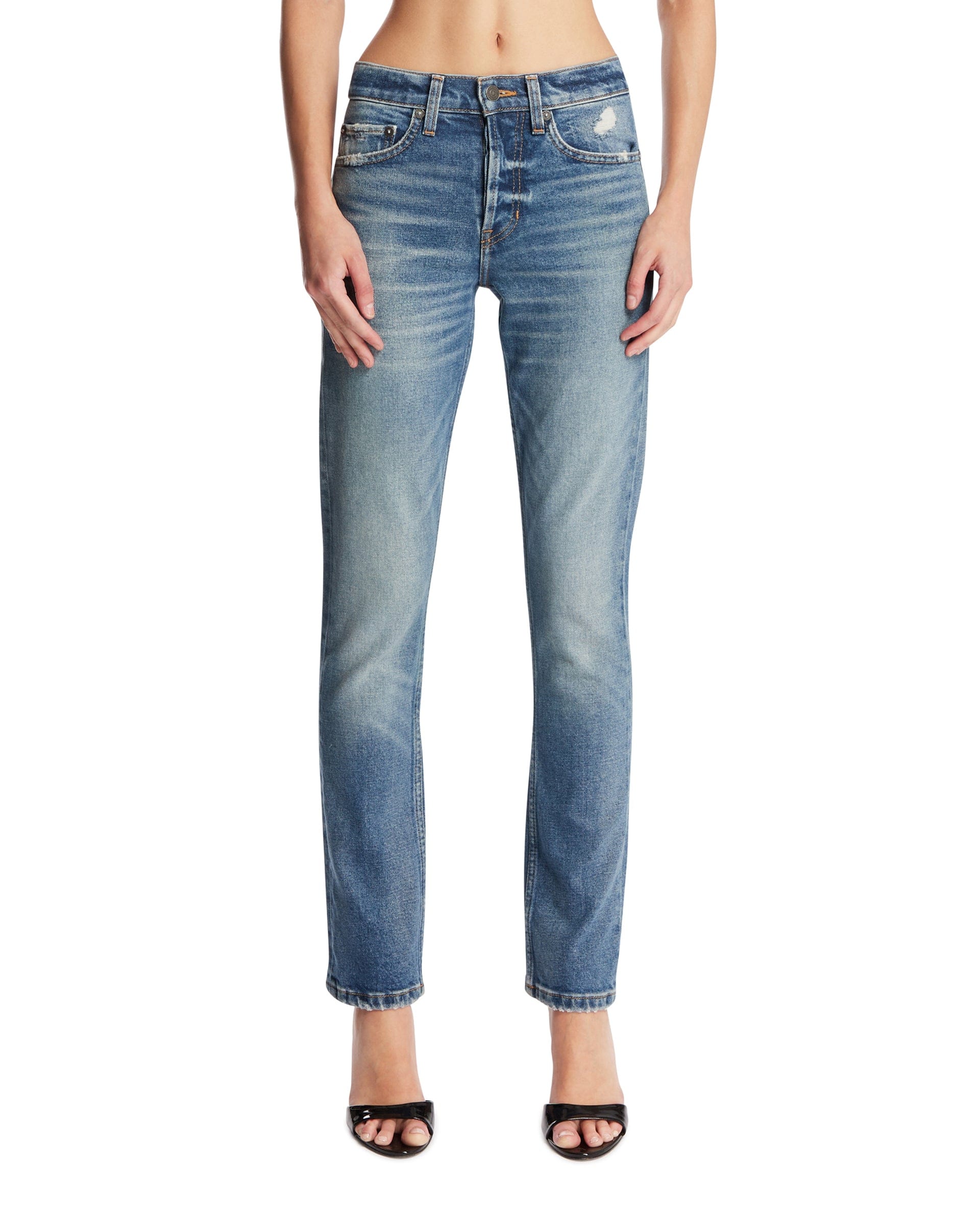 ANTIK DENIM The California Relaxed Straight Jeans Blu