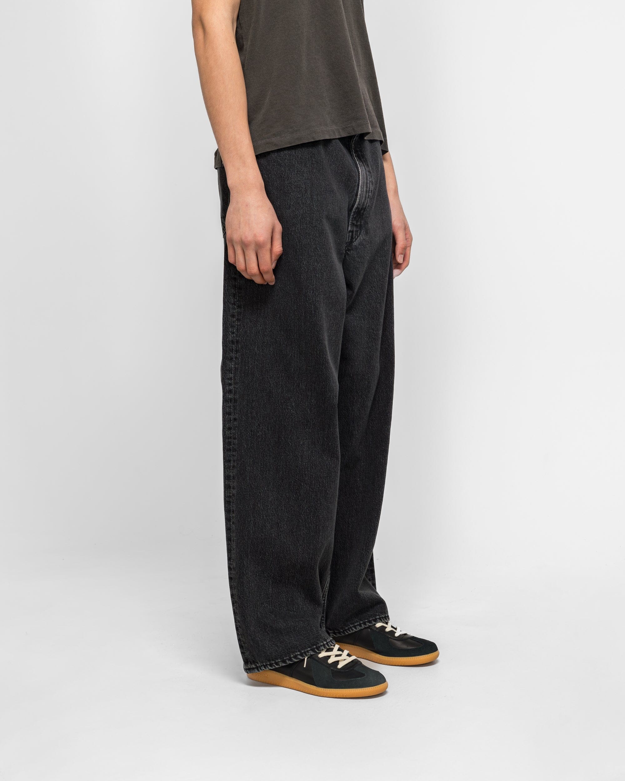 Orslow Super Dad's Fit Pants - Black Denim Stone Wash