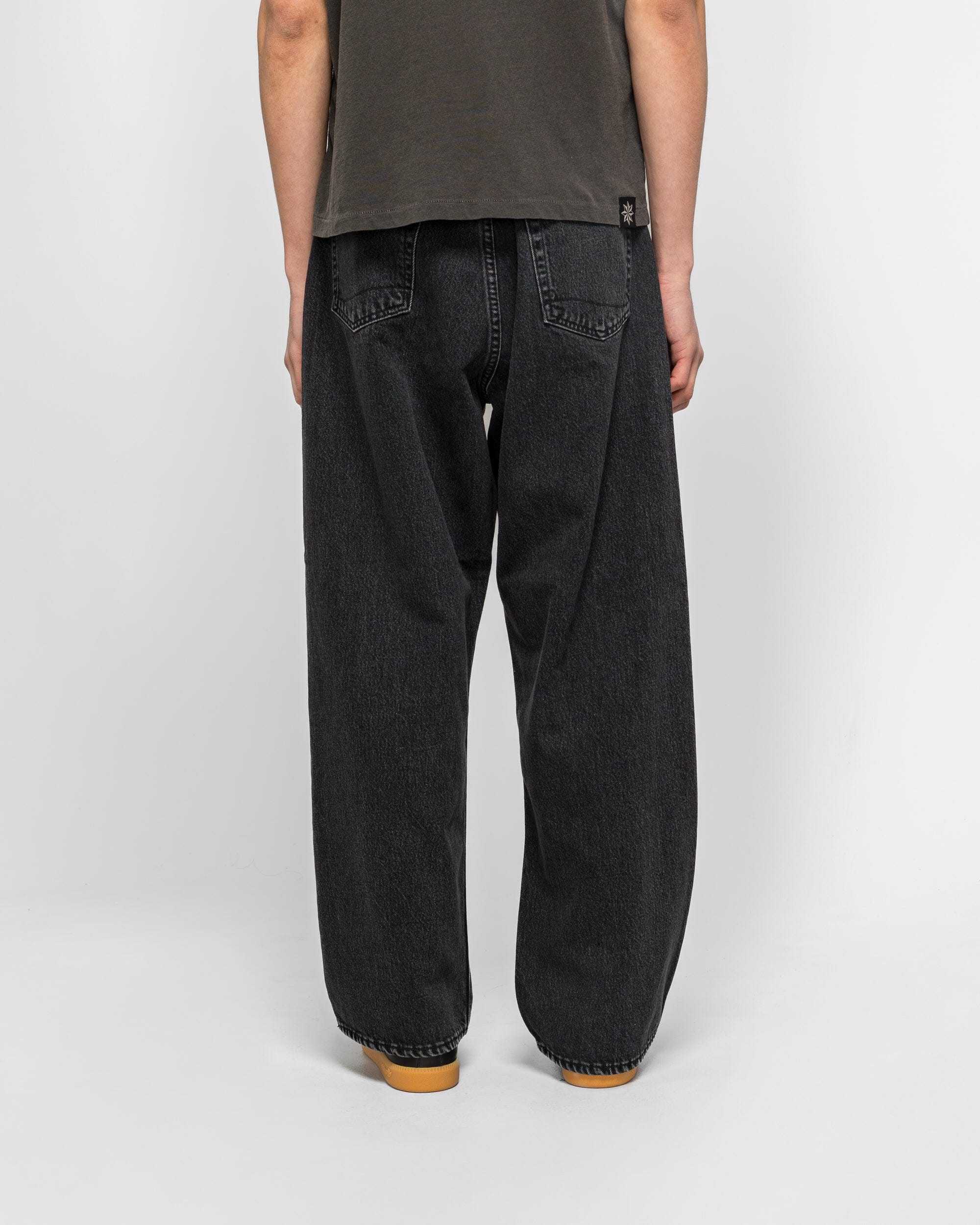 Orslow Super Dad's Fit Pants - Black Denim Stone Wash
