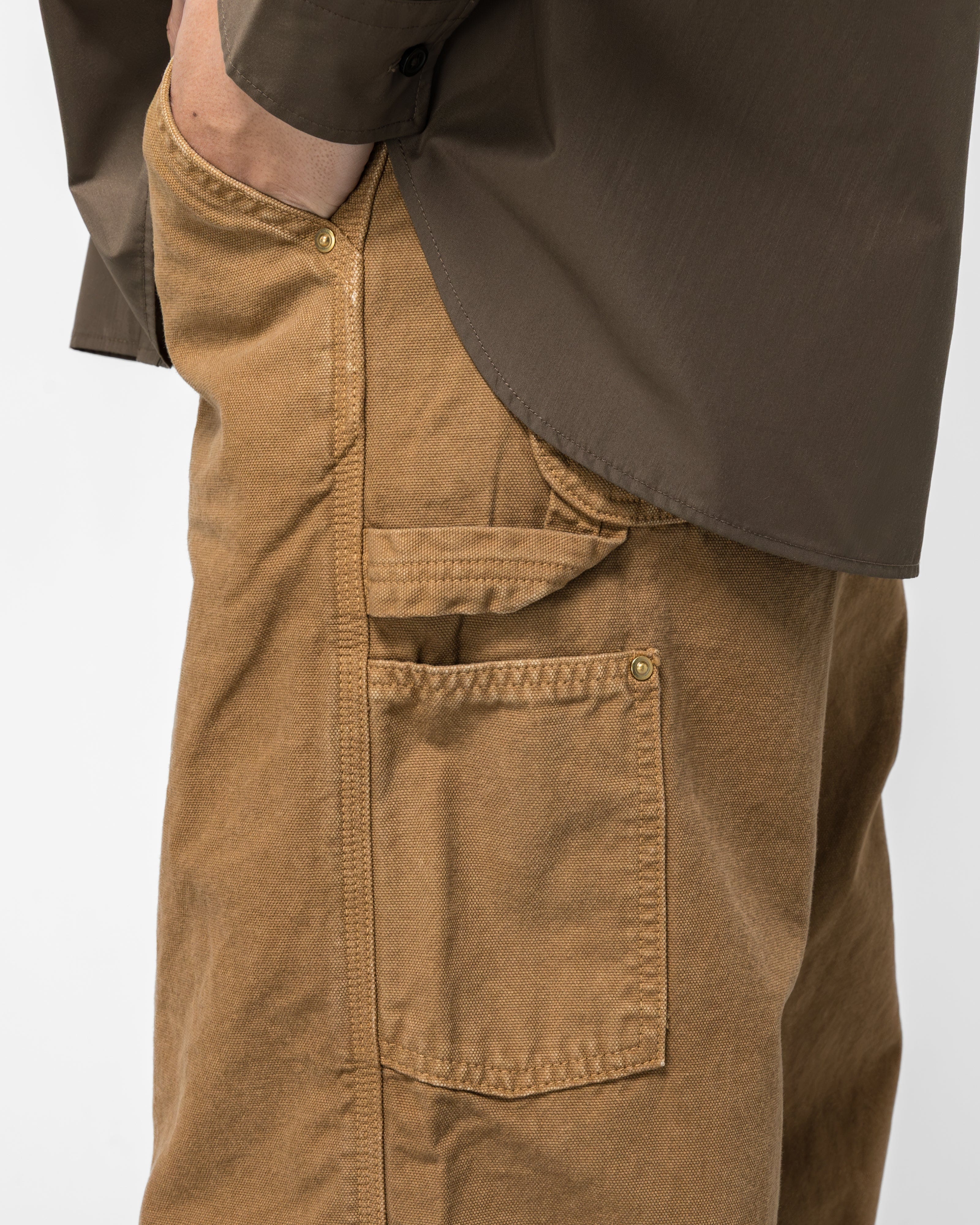 Orslow Dad's Fit Oxford Painter Pants - Brown