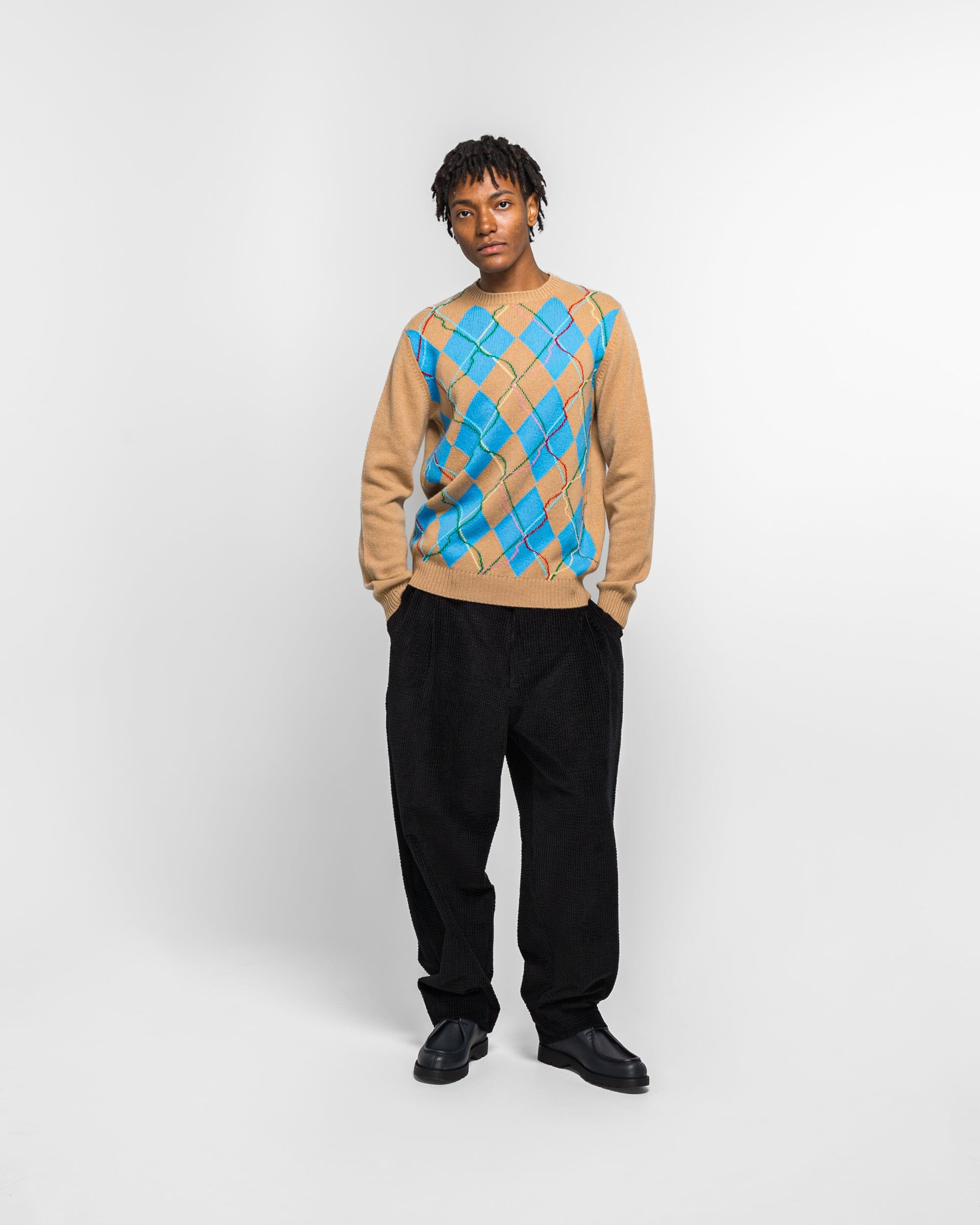 Dudley Coppice Wild Garden Knitted Jumper - Argyle