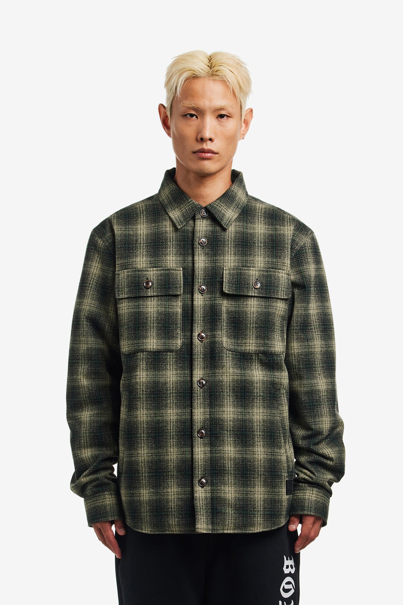 BORN x Raised OVERSIZED EMBROIDERED FLANNEL SHIRT JACKET