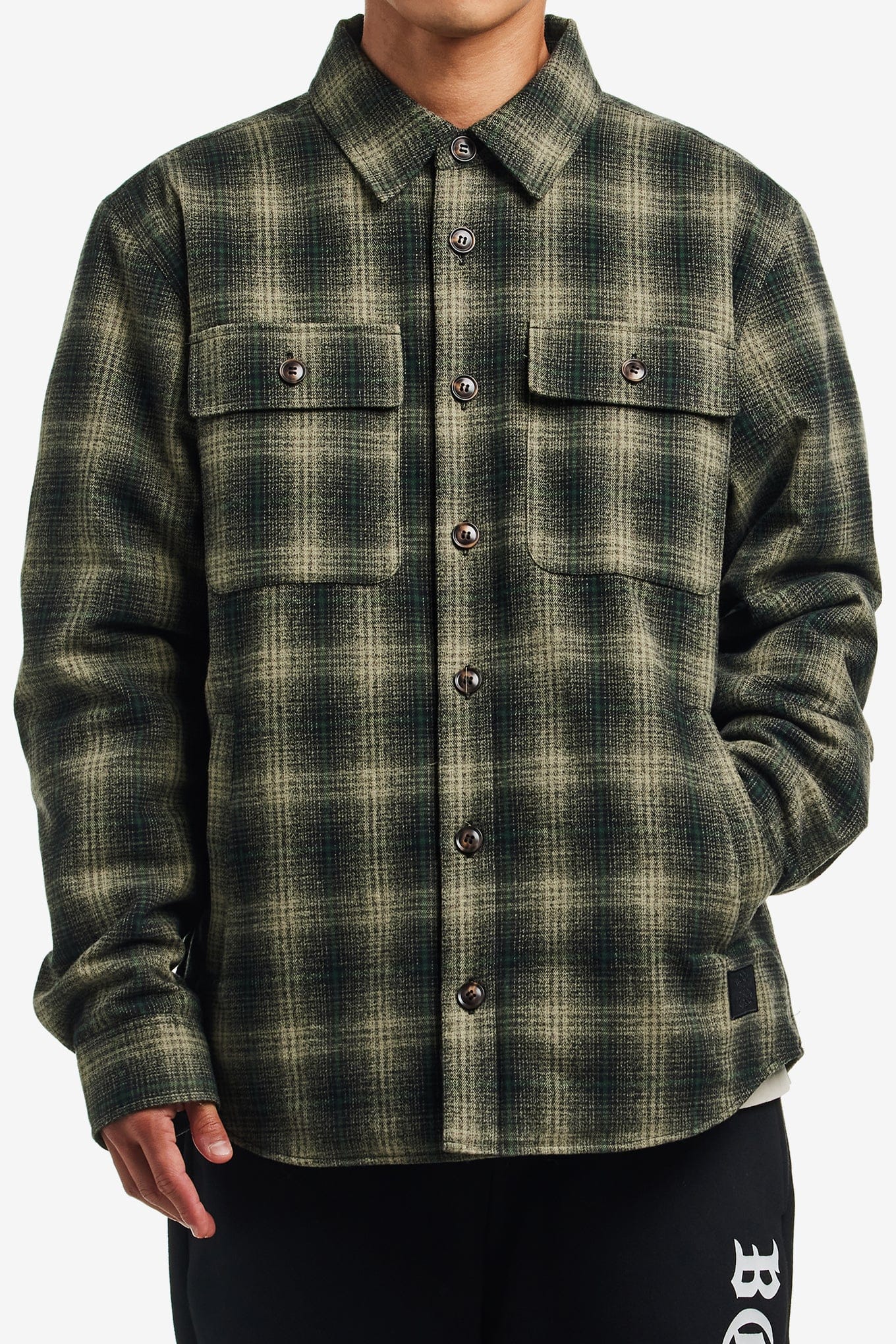BORN x Raised OVERSIZED EMBROIDERED FLANNEL SHIRT JACKET