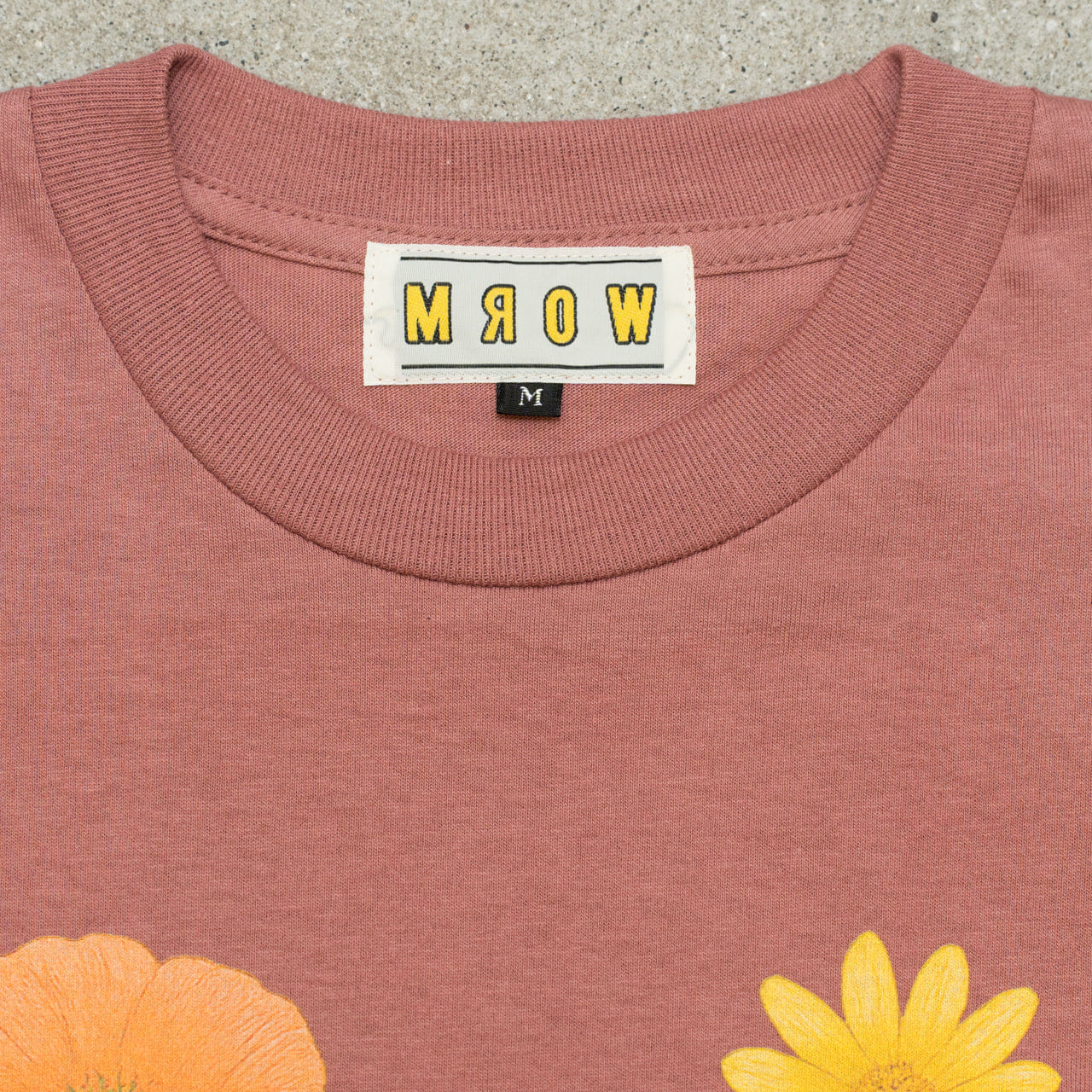 Logo WORM T - shirt Botanical Logo Pink
