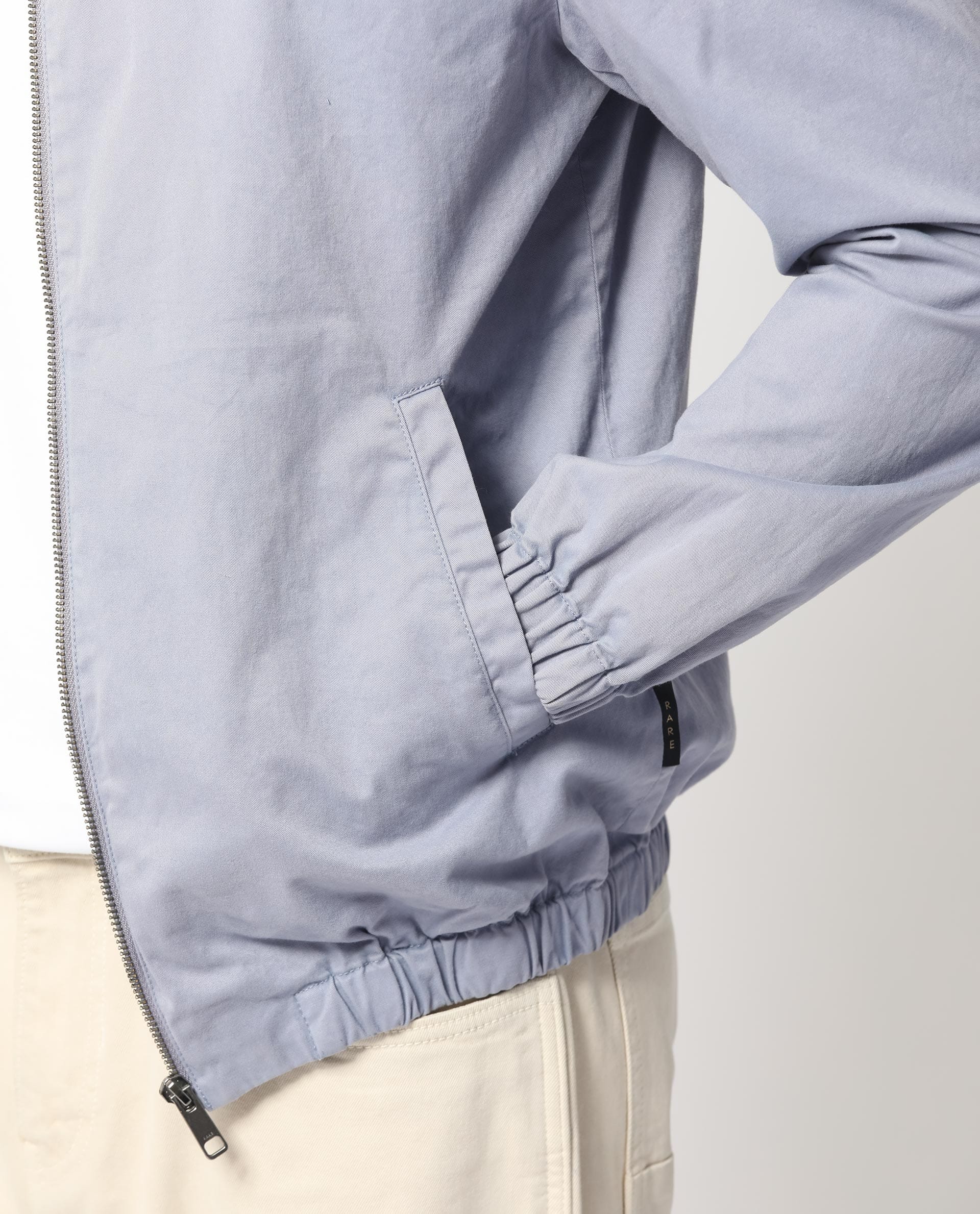 RARE Rabbit Men's Flinsten Dusky Blue Cotton Plain Regular Fit Full Sleeve Spread Collar Jacket