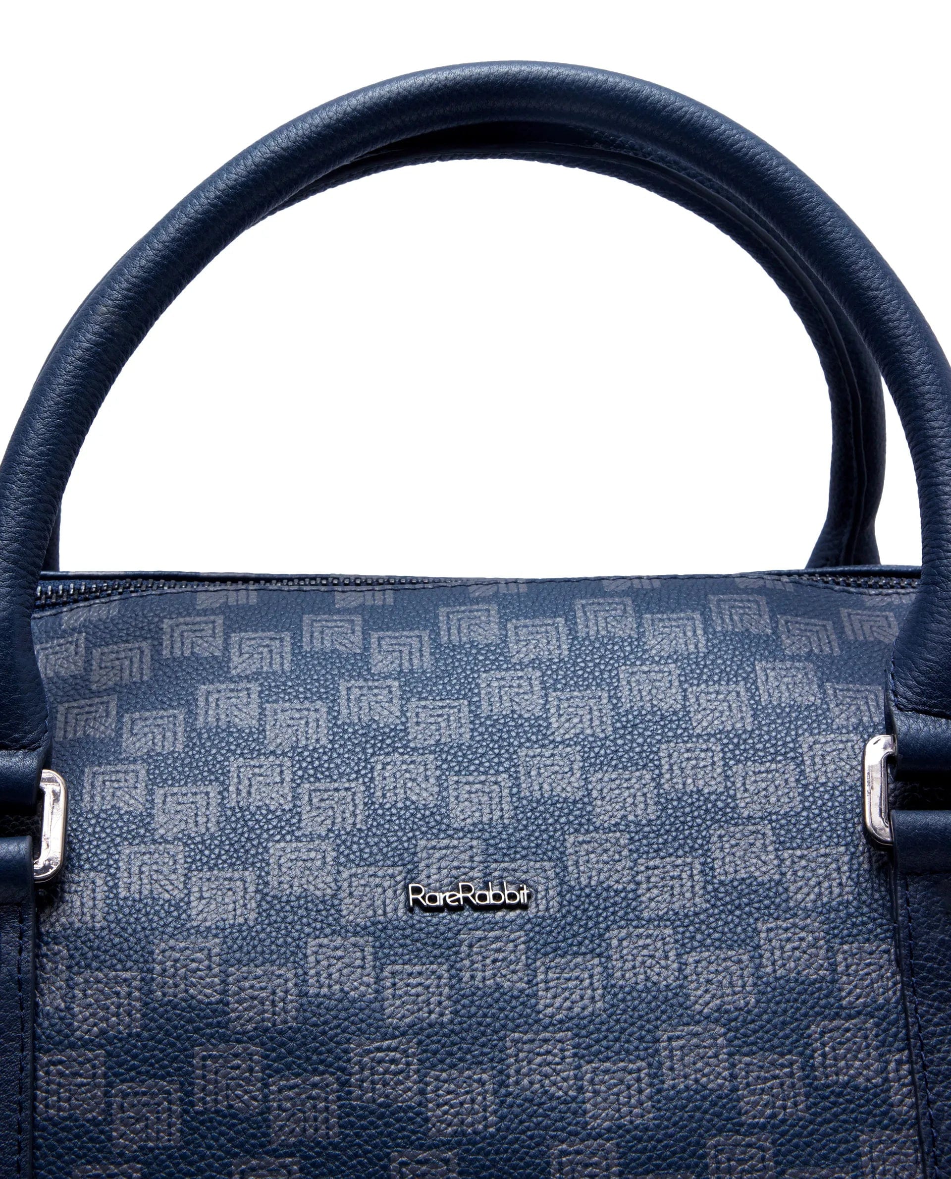RARE Rabbit Men's Soraf Blue Monogram Print Duffle Bag (Limited Edition)