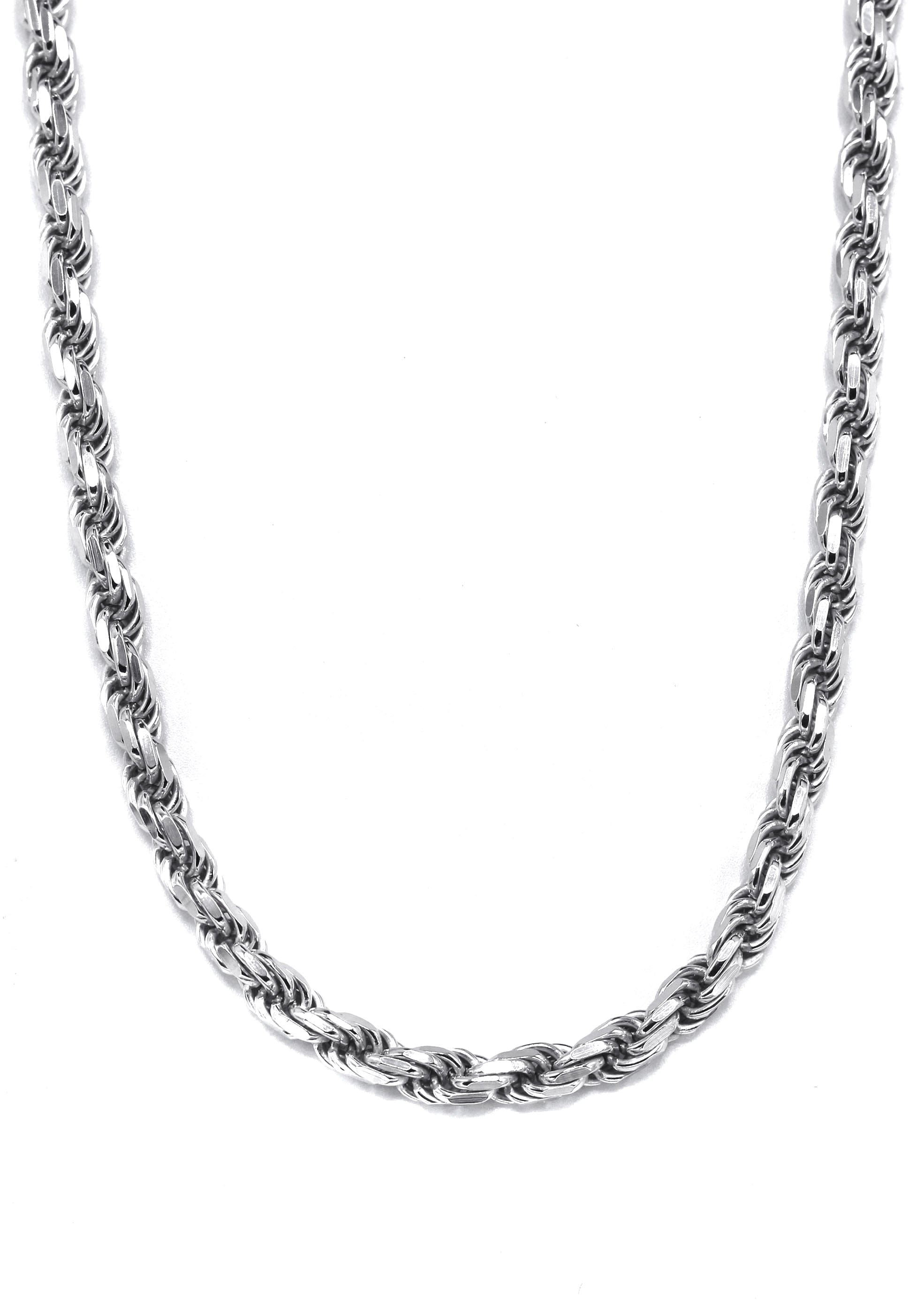 Manufacturer 43 Silver Chain - Mens White Chain / Rope Chain