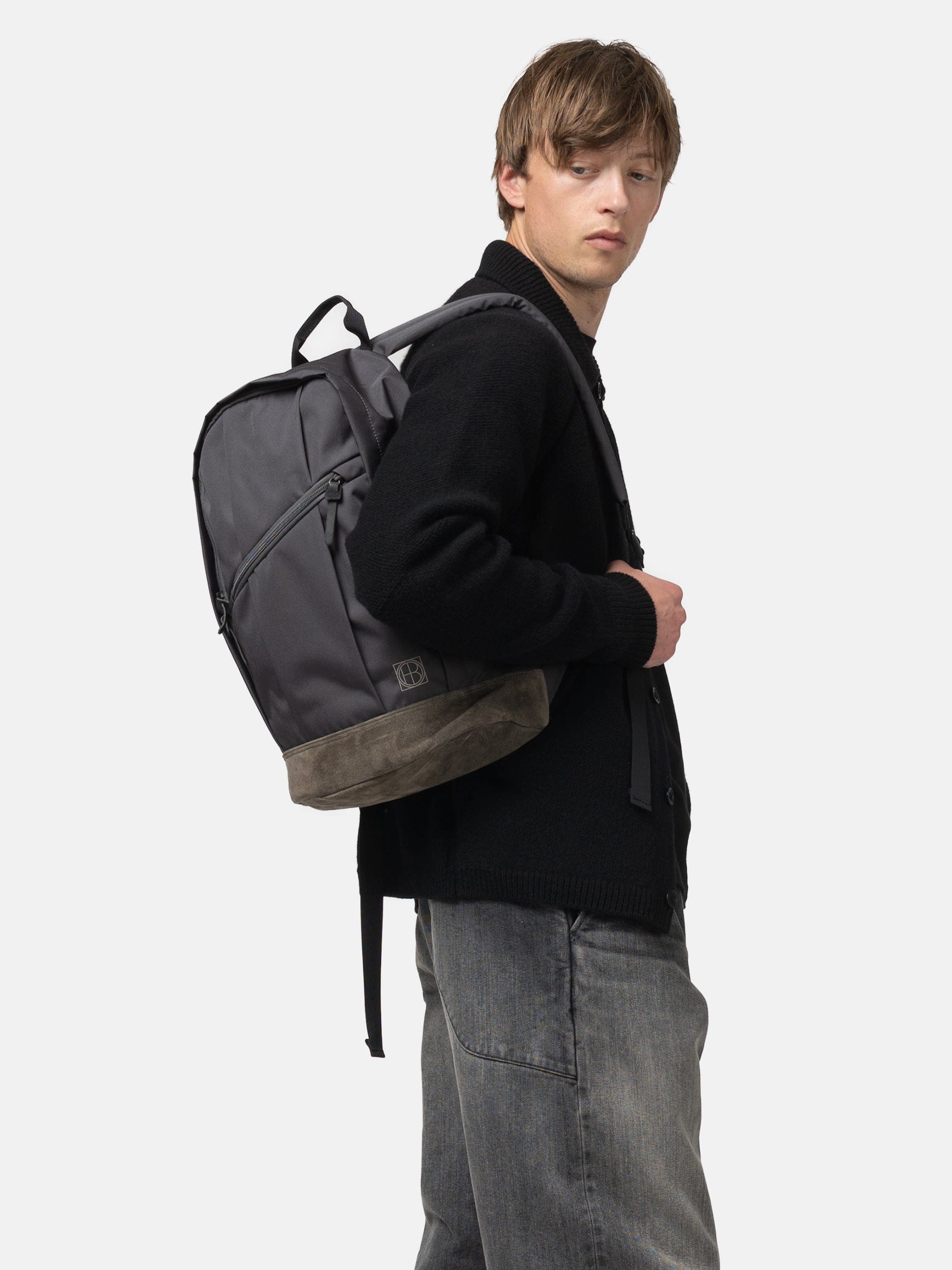 Hobo Daypack 17 l Polyester Oxford Cordura with Pig Suede Charcoal