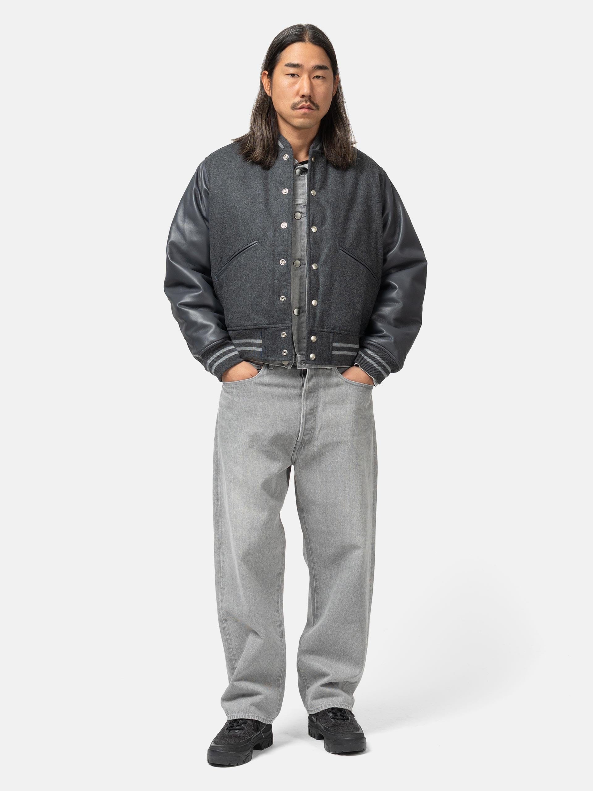 Unlikely Time Travel Jean Wide Gray Denim