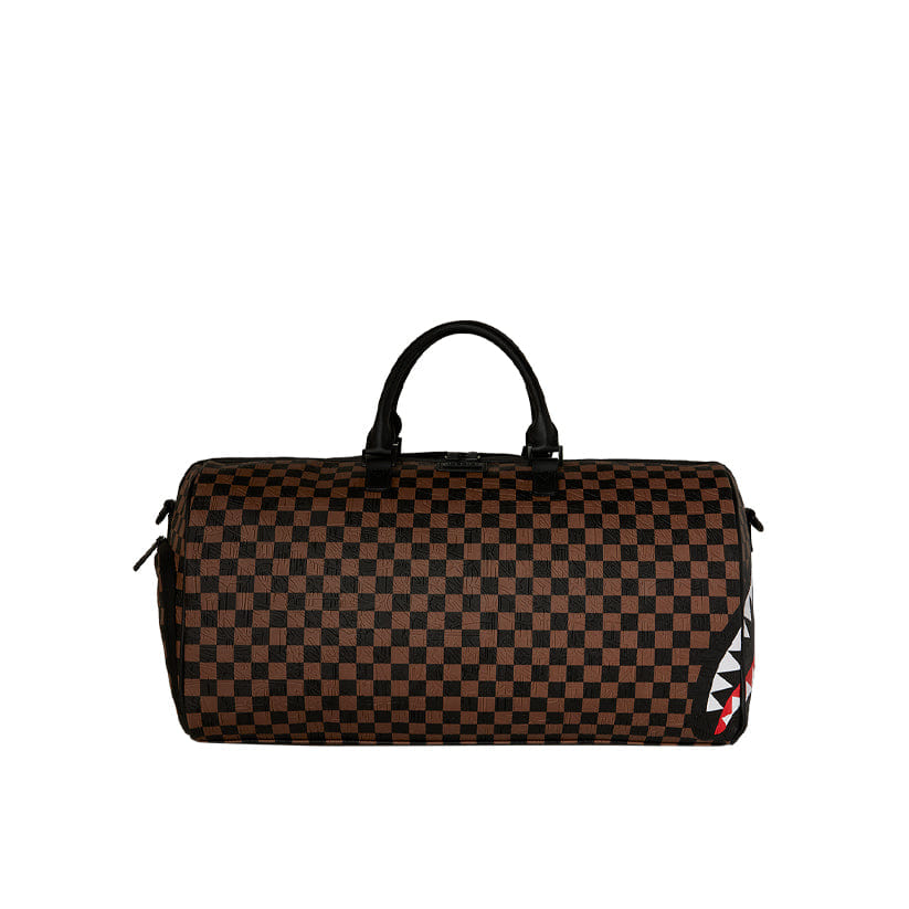 Spray Ground Check 2 Emboss Duffle - Brown