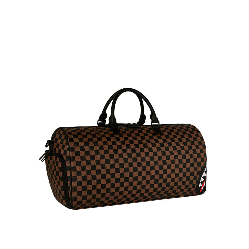 Spray Ground Check 2 Emboss Duffle - Brown