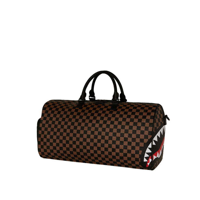 Spray Ground Check 2 Emboss Duffle - Brown