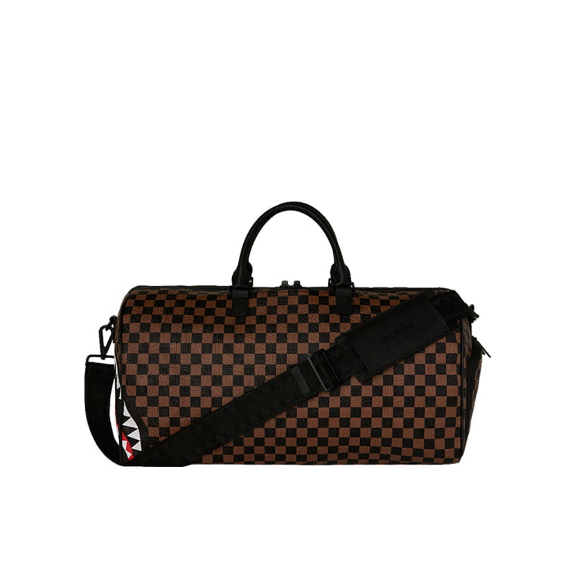 Spray Ground Check 2 Emboss Duffle - Brown