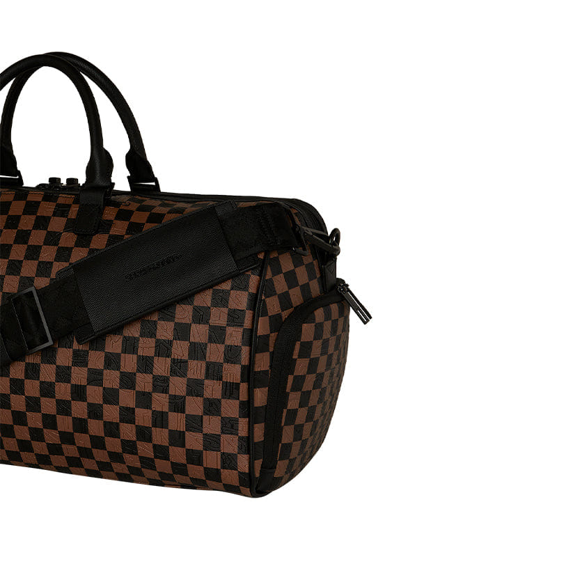 Spray Ground Check 2 Emboss Duffle - Brown