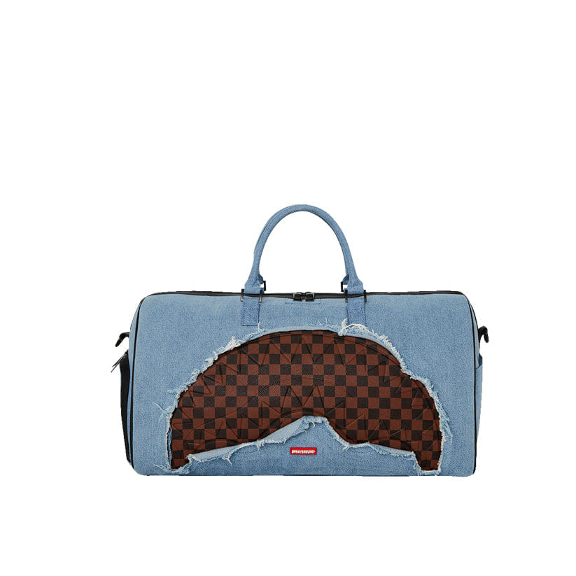 Spray Ground Denim Shark Duffle - Black