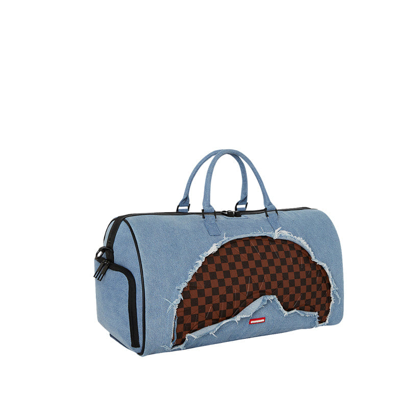 Spray Ground Denim Shark Duffle - Black
