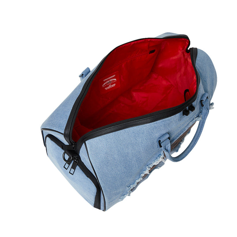 Spray Ground Denim Shark Duffle - Black