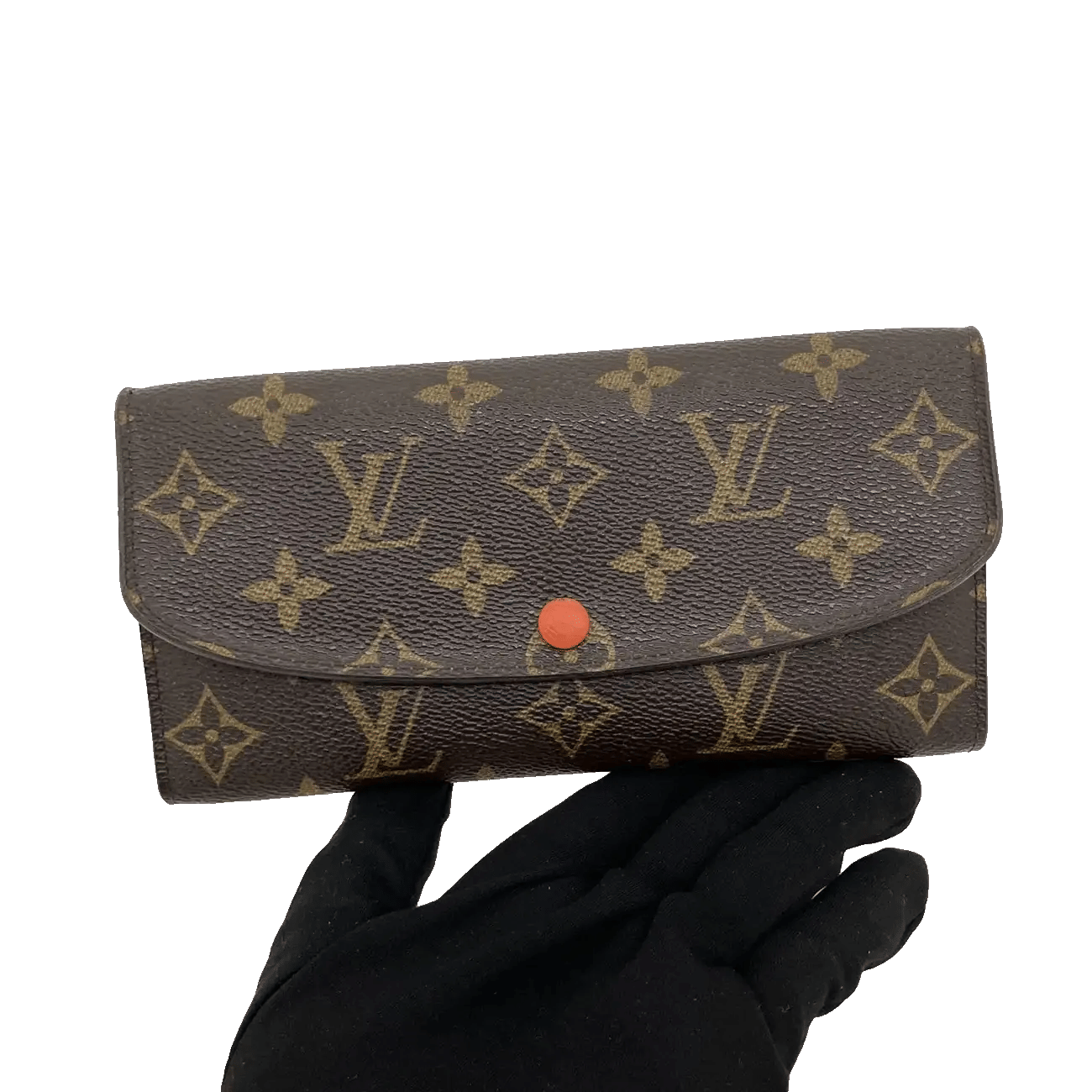 True To Sole Louis Vuitton Orange Monogram Emilie Wallet