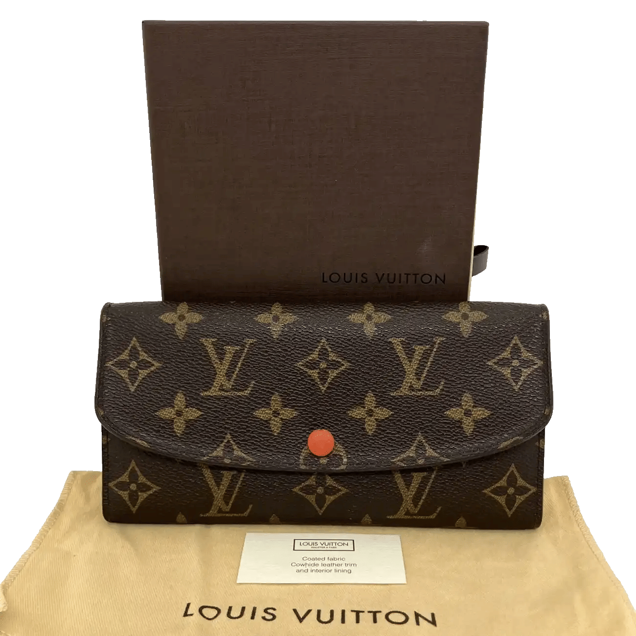 True To Sole Louis Vuitton Orange Monogram Emilie Wallet