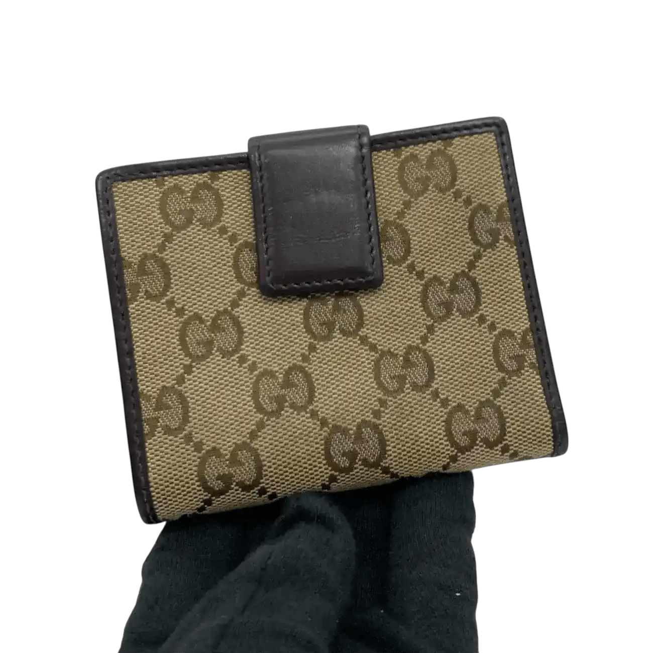 True To Sole Gucci GG 257016 Brown Compact Wallet