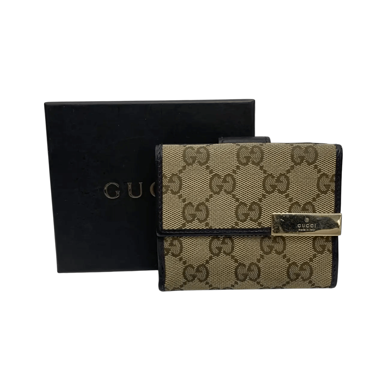 True To Sole Gucci GG 257016 Brown Compact Wallet
